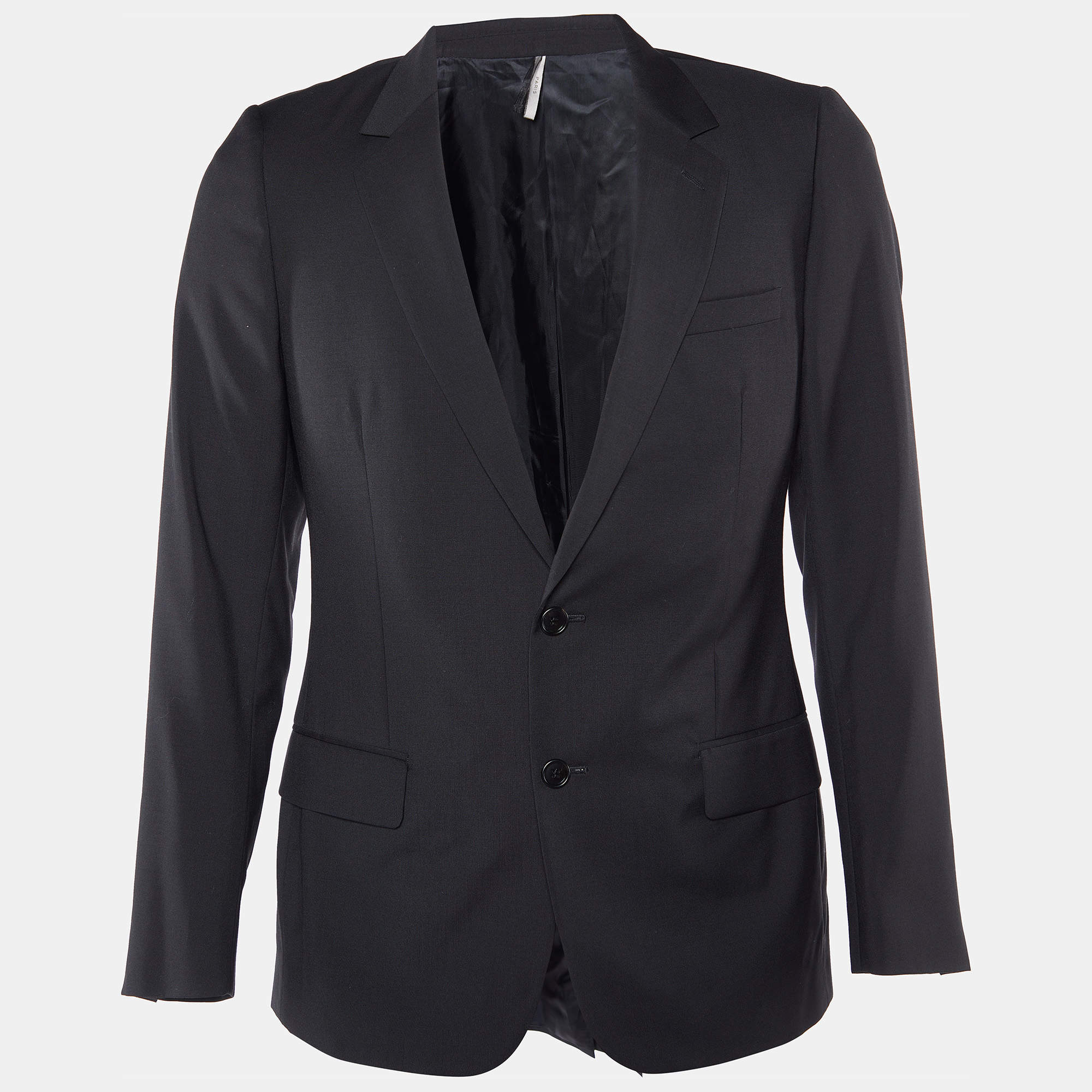 Dior Homme Black Wool Button Front Blazer M