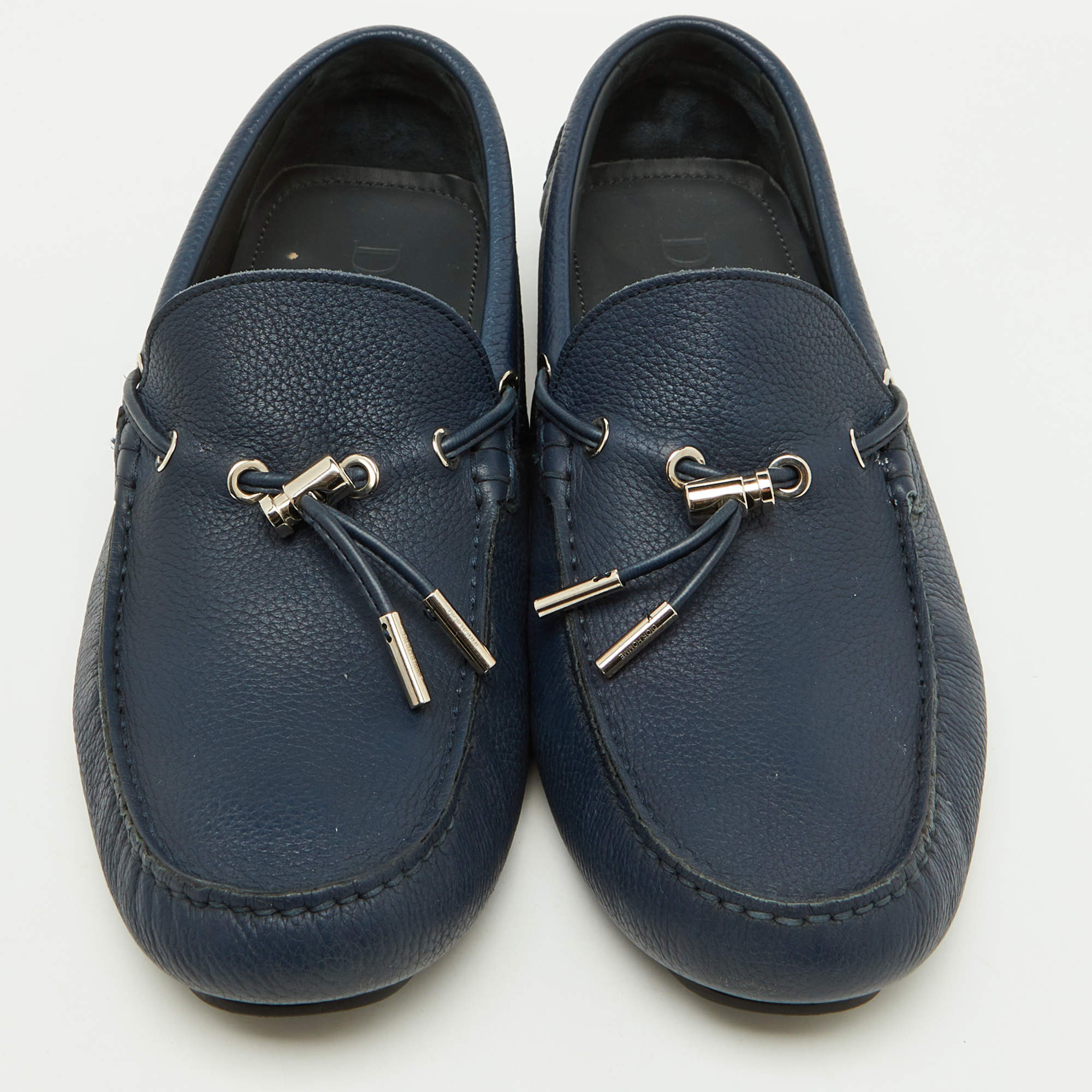 Dior x Stussy Black Leather Slip On Loafers Size 41 Dior | TLC US