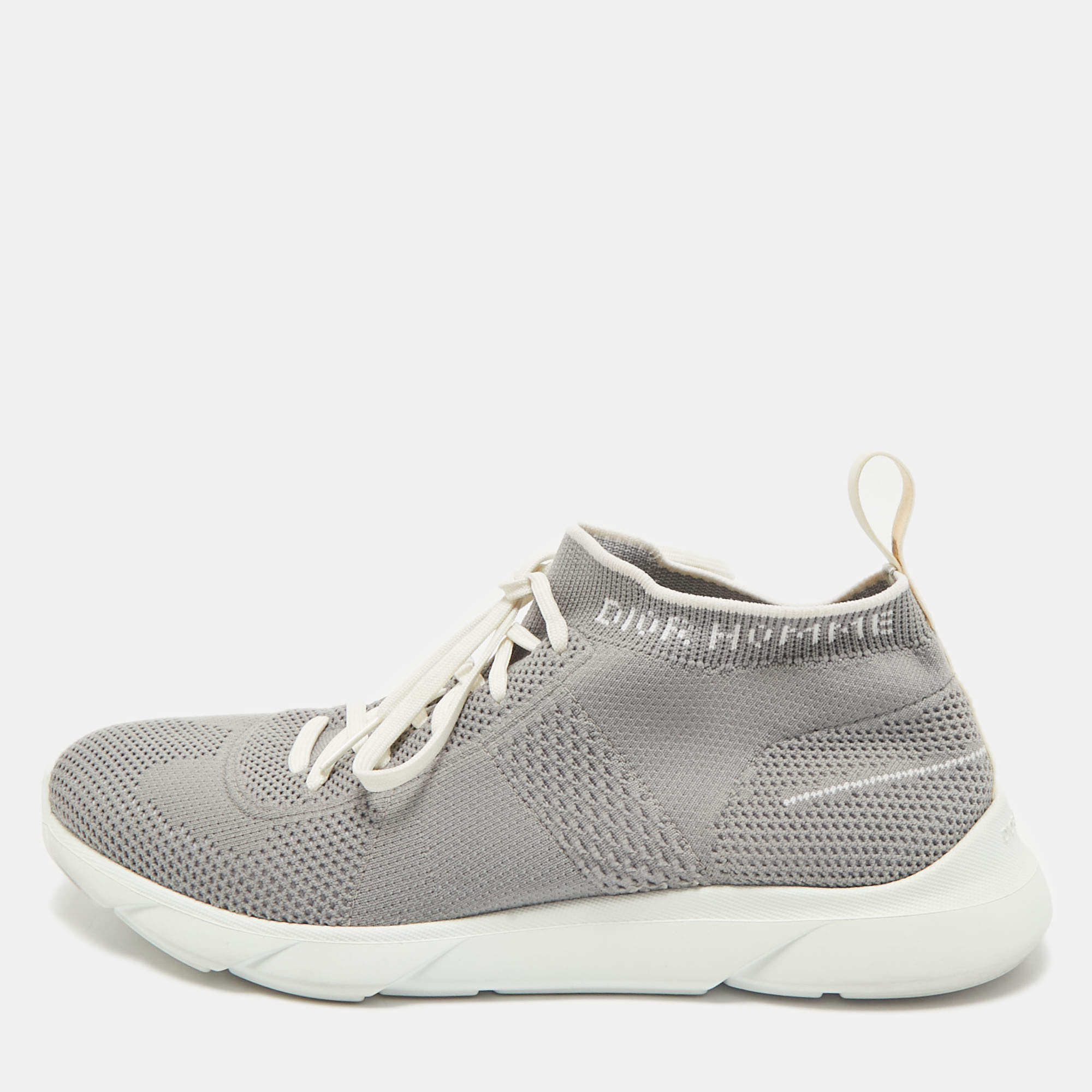 Dior Grey Fabric B28 Socks Sneakers Size 40.5            
