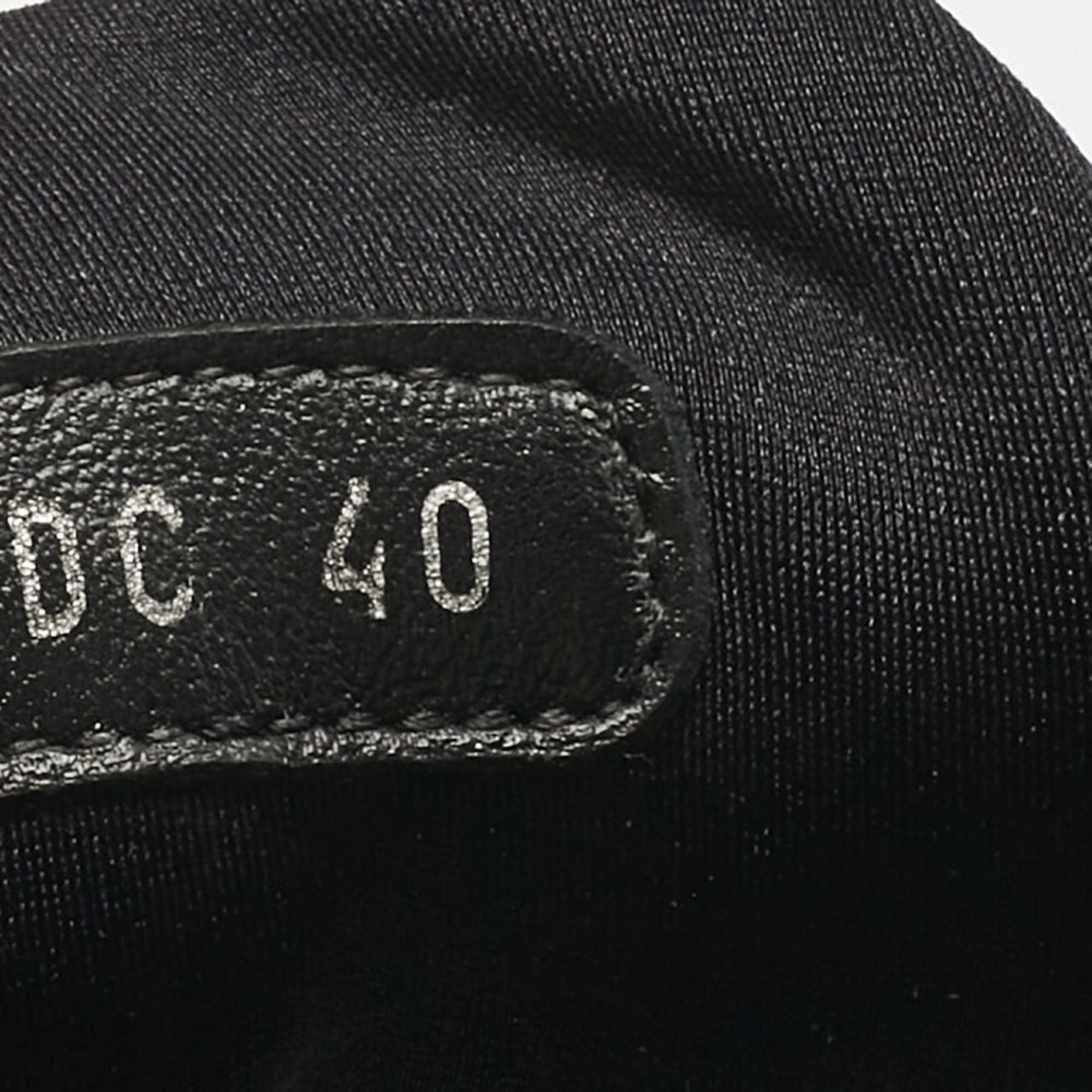 Pre Owned Dior Black Knit Fabric and Neoprene B25 Sneakers Size 40