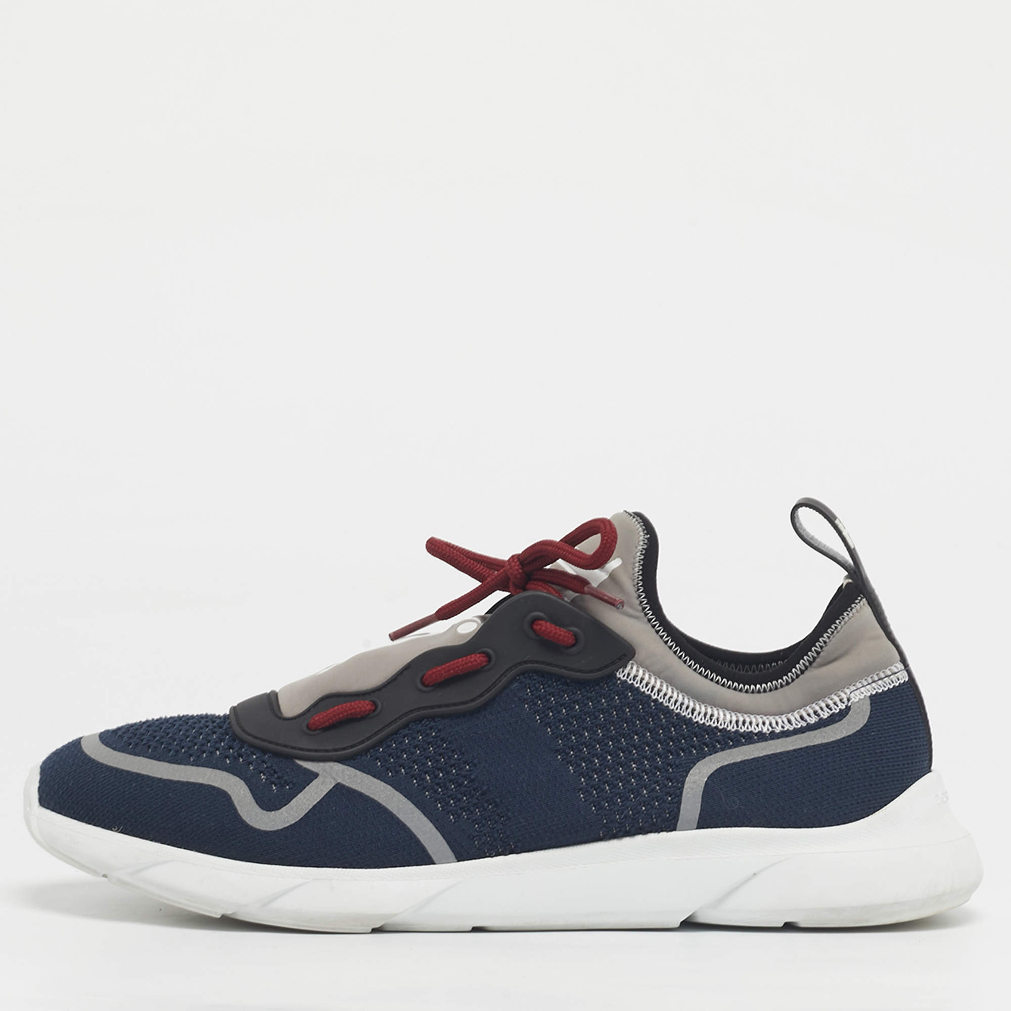 Pre Owned Dior Navy Blue Mesh B21 Low Top Sneakers Size 43