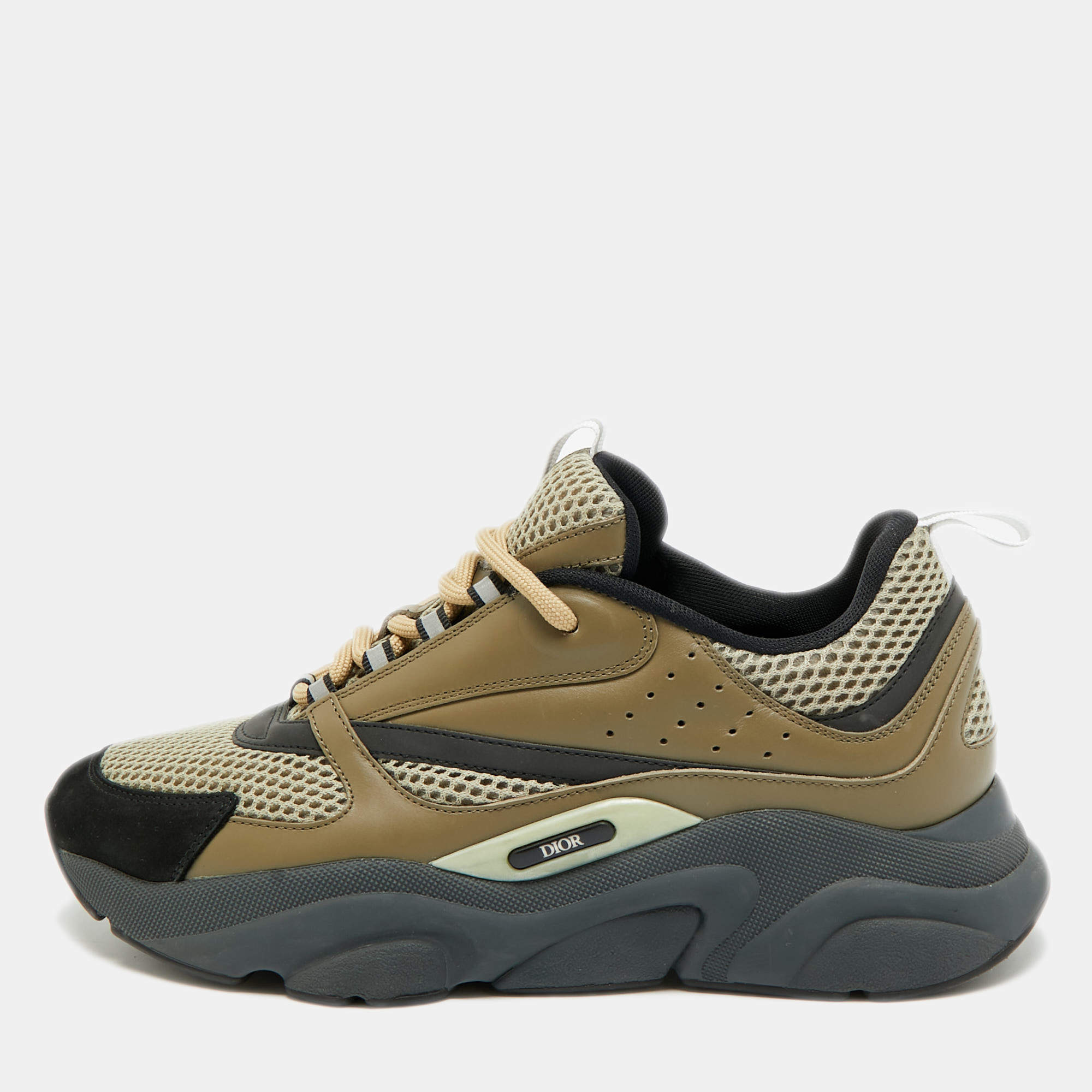مملوكة مسبقًا Dior B22 Size 42 Multicolor Leather and Mesh Low Top Sneakers