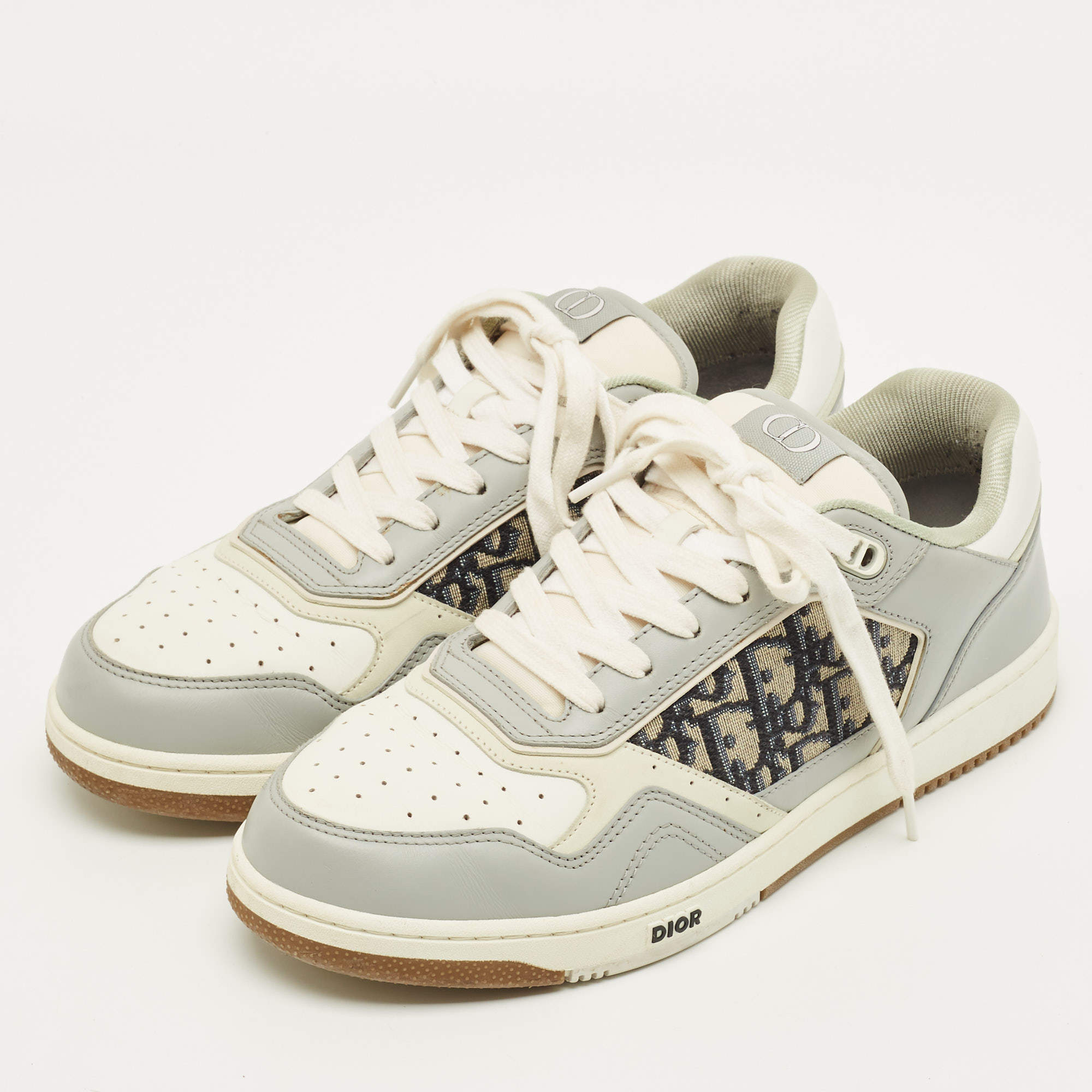 مملوكة مسبقًا Dior b27 Size 43 Multicolor Canvas and Leather Lace Up Sneakers