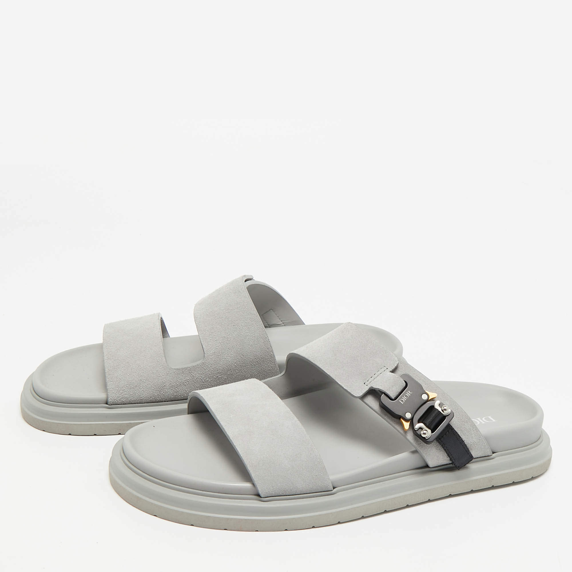 DIOR Black/Blue Jacquard Atlas Sandals Size 41 Dior | TLC DIOR Black/Blue Jacquard Atlas Sandals Size 41 Dior | TLC