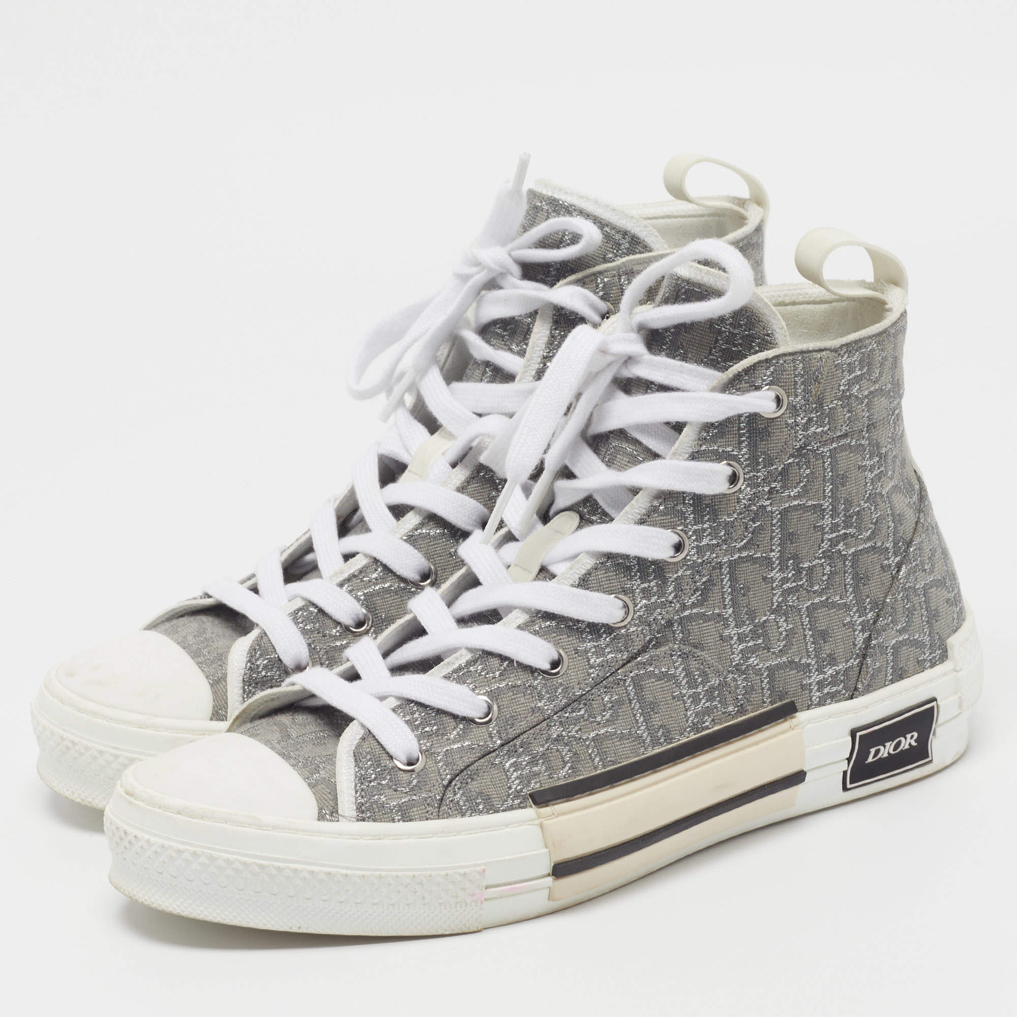 Dior Black Canvas Cactus Jack B23 High Top Sneakers Size 43 Dior | TLC