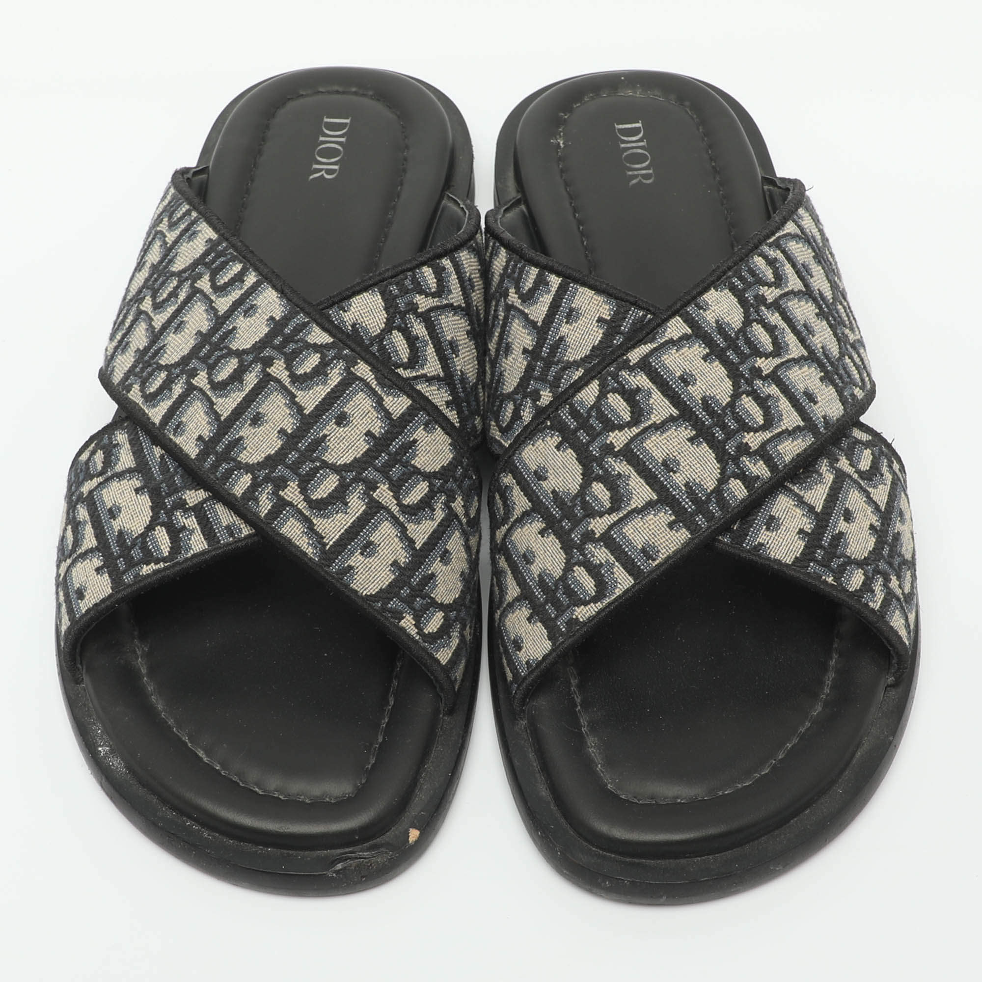 Dior Alias Size 43 Blue Oblique Canvas Slide Sandals Dior | TLC CA
