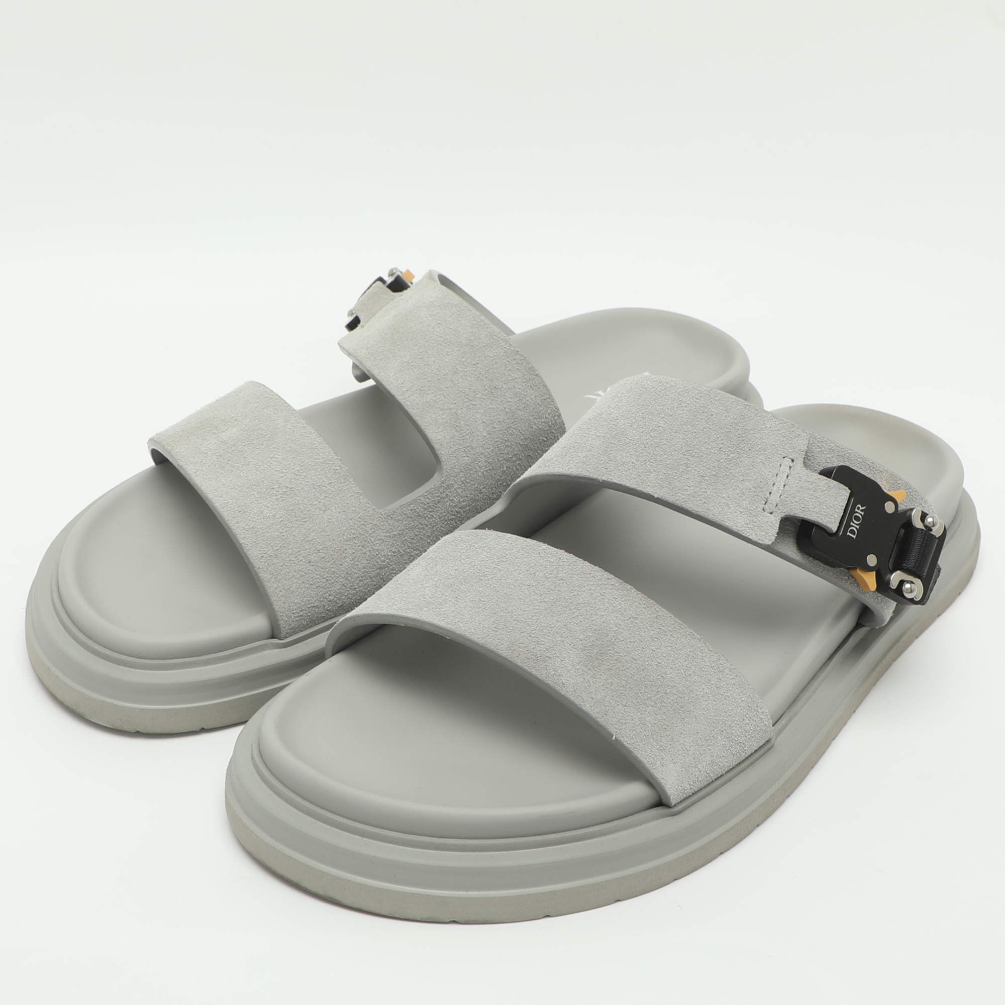 Dior Alias Size 43 Black/Grey/Canvas Leather Slide Sandals Dior | TLC