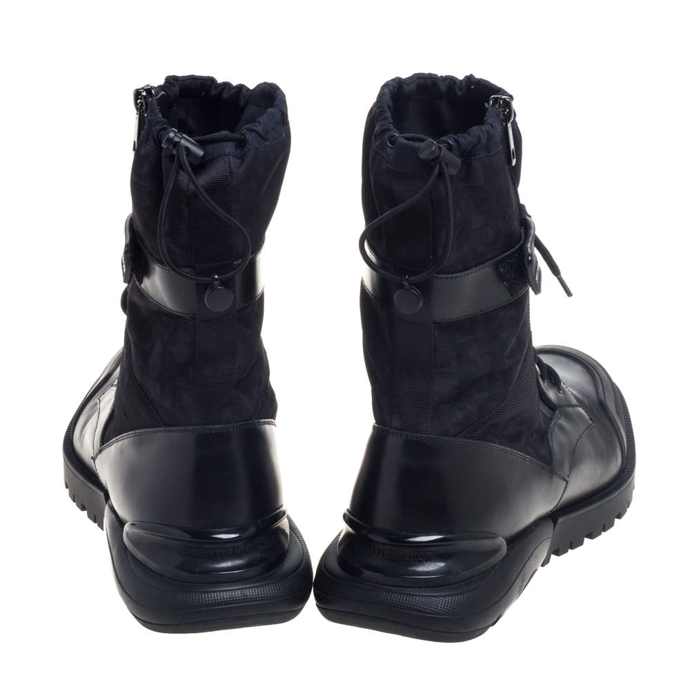 Leather boots Dior Black size 44 EU in Leather - 35604545