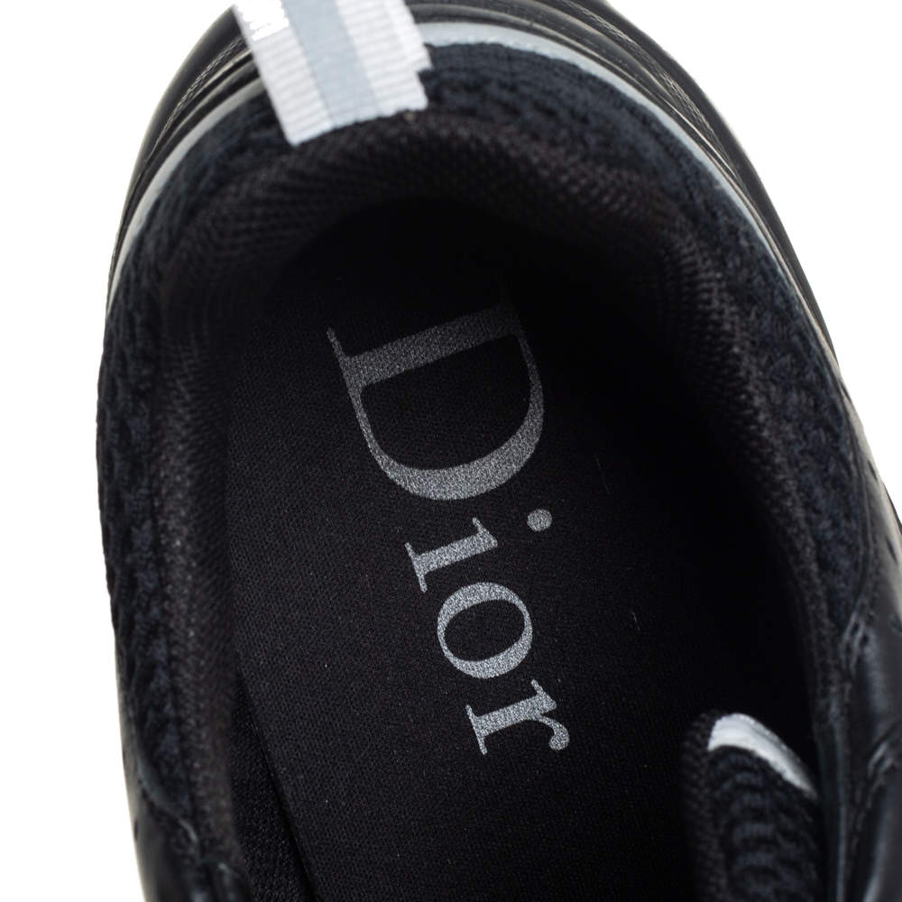 B22 leather low trainers Dior Black size 43 EU in Leather - 32659407