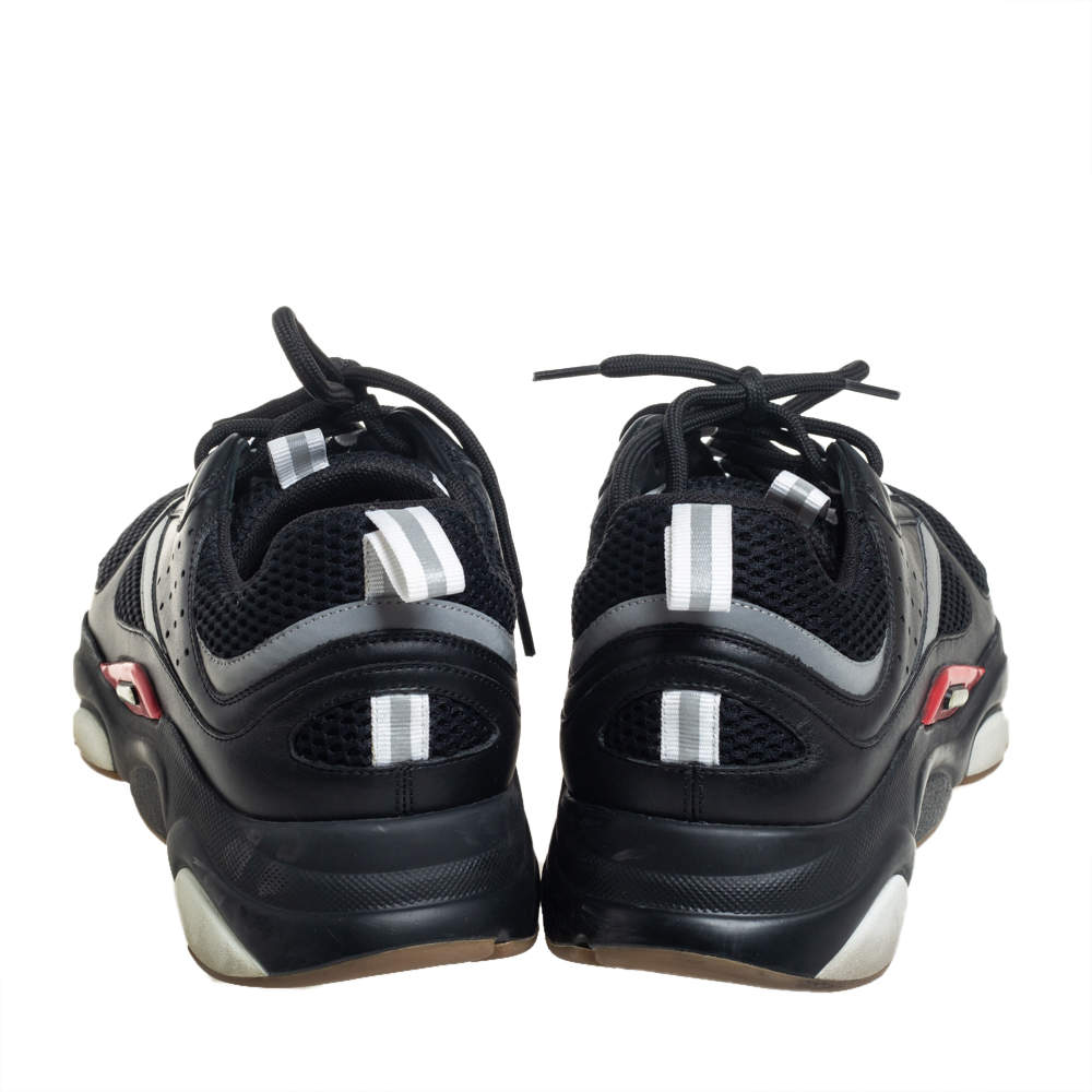 B22 leather low trainers Dior Black size 43 EU in Leather - 32659407