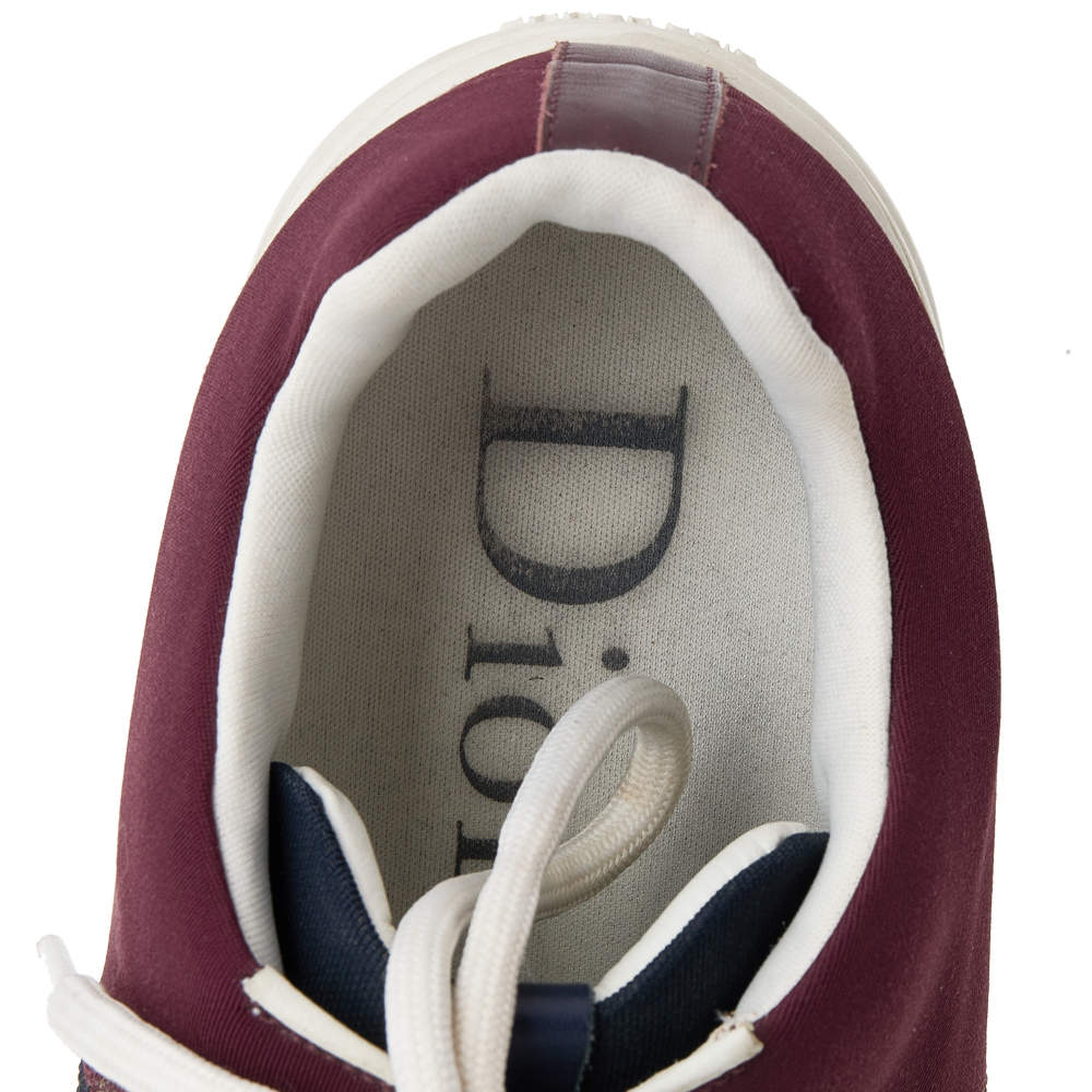 Louis Vuitton Bordeaux Mesh and Suede Abbesses Lace Up Sneakers