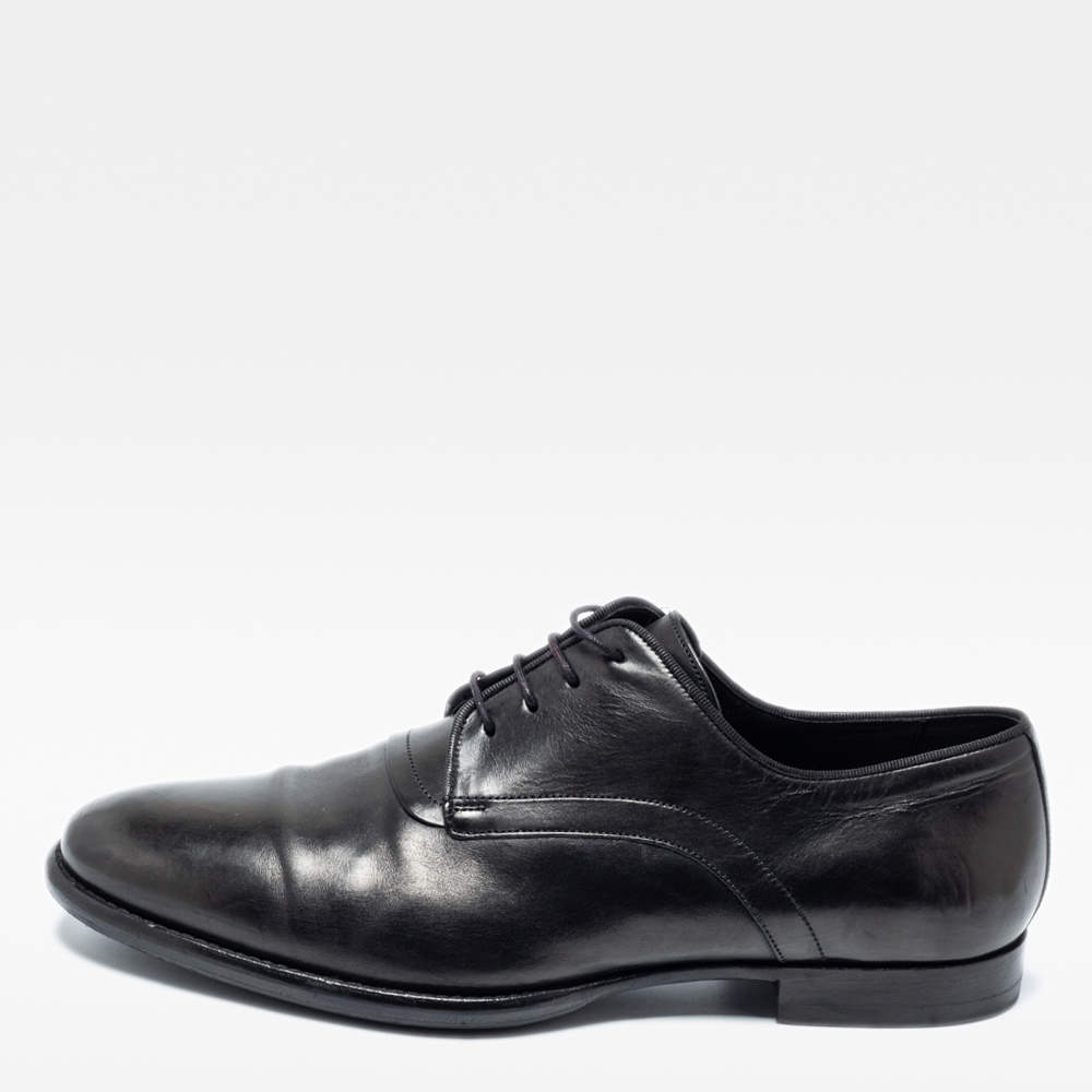 Dior Black Leather Lace Up Derby Size 40