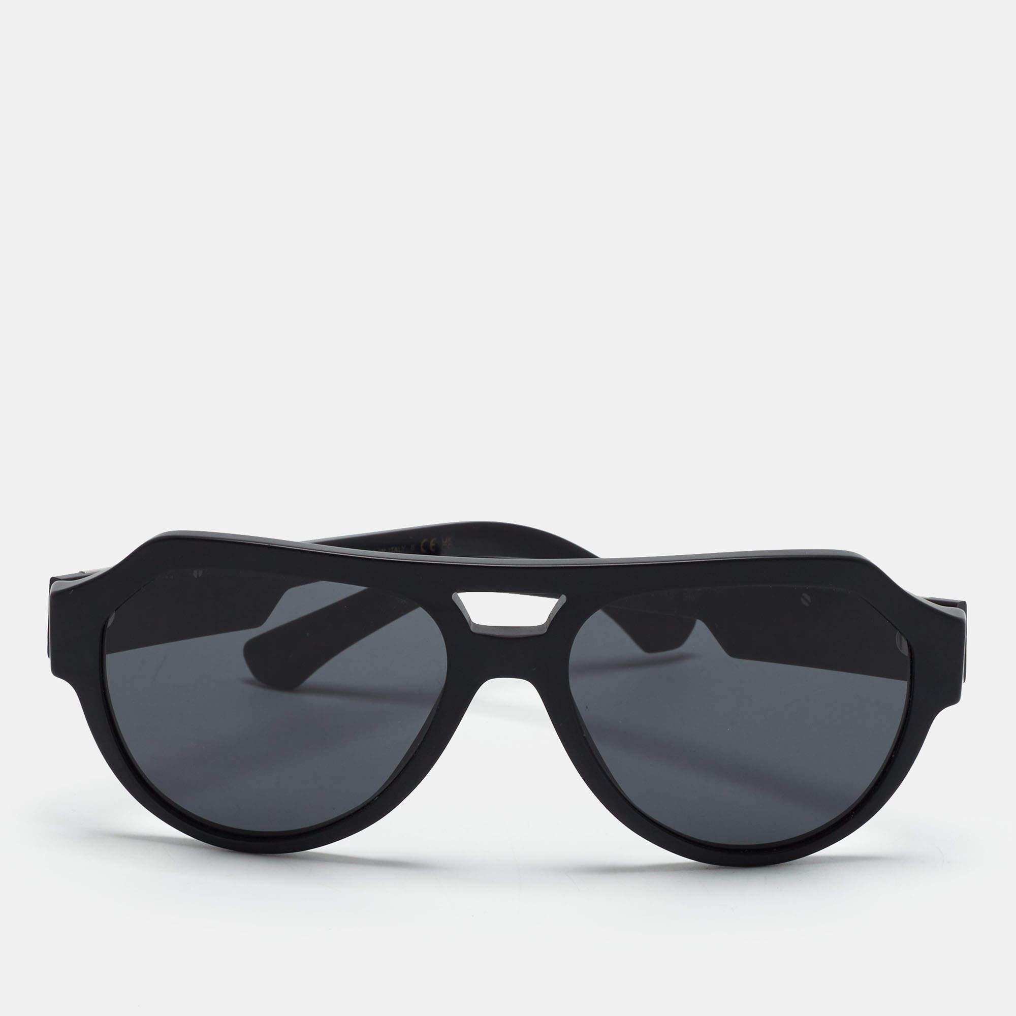 Pre Owned Dolce & Gabbana Black DG4466 Frame Aviator Sunglasses