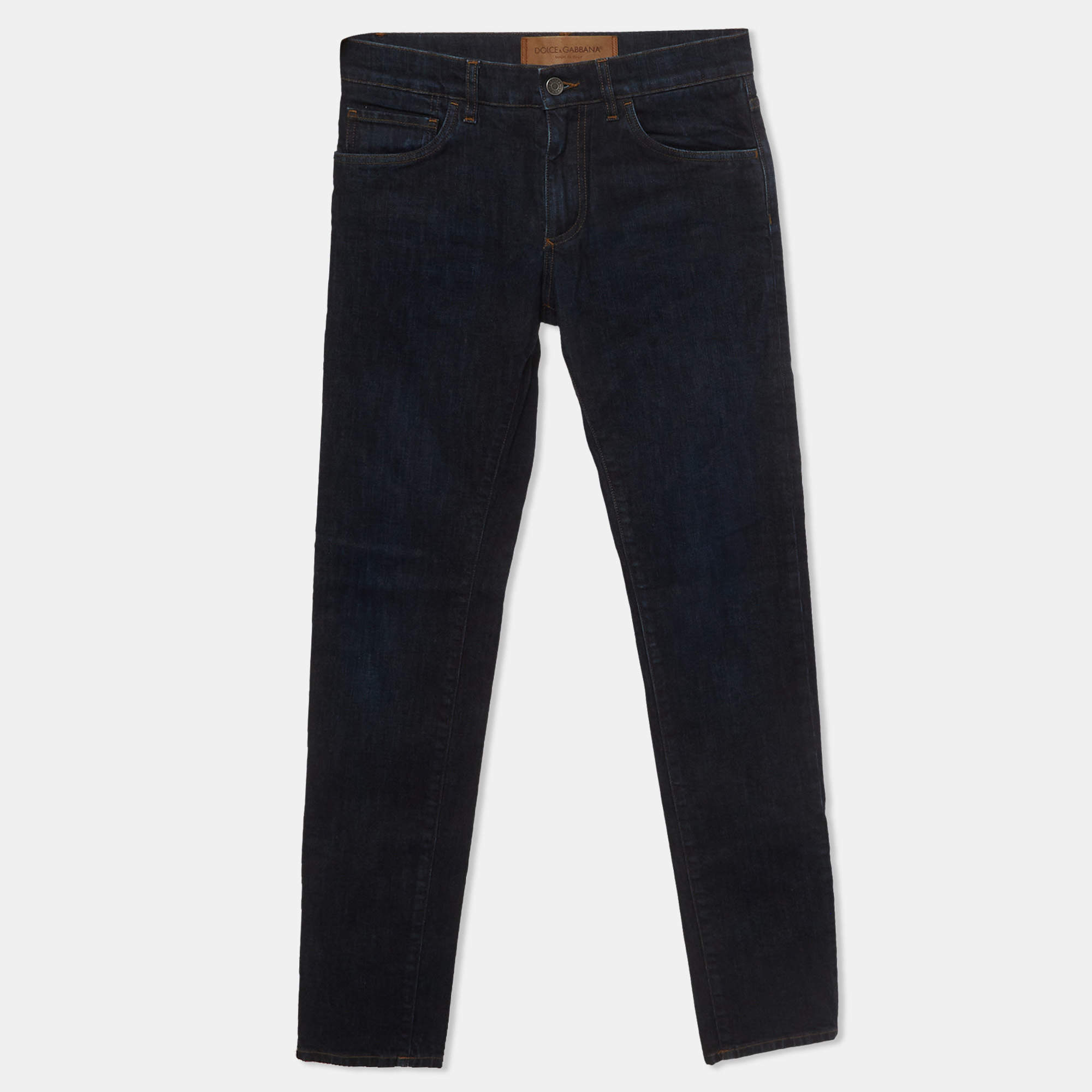 Pre Owned Dolce & Gabbana Blue Denim Skinny Jeans S/Waist 30"