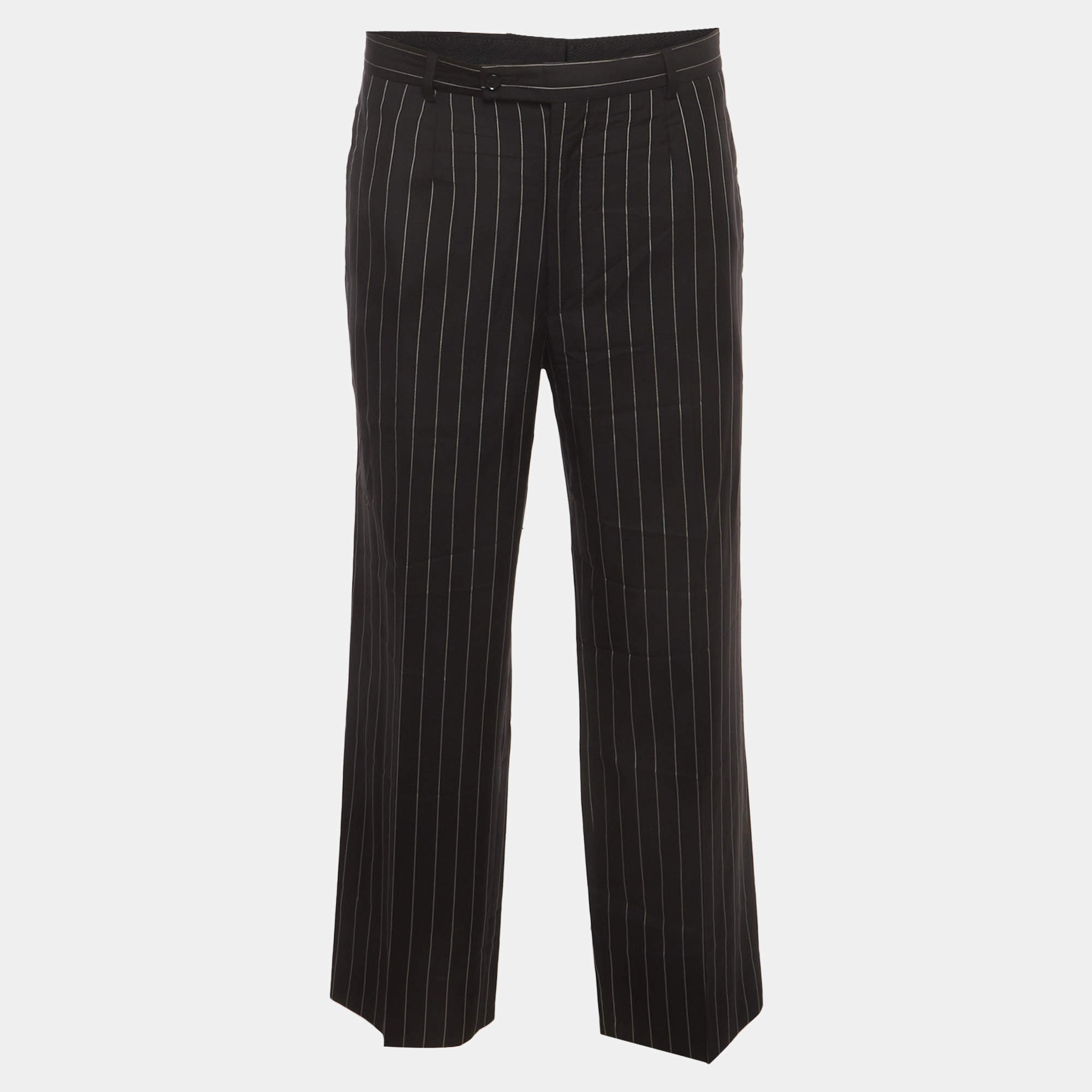 Pre Owned Dolce & Gabbana Wool Blend Pinstripe Straight Fit Trouser XXL