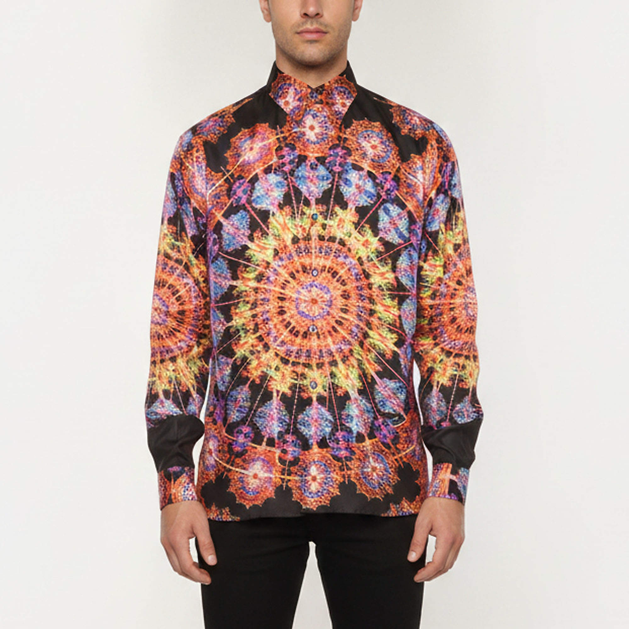 Pre Owned Dolce & Gabbana Multicolor Luminarie Silk Casual Shirt S