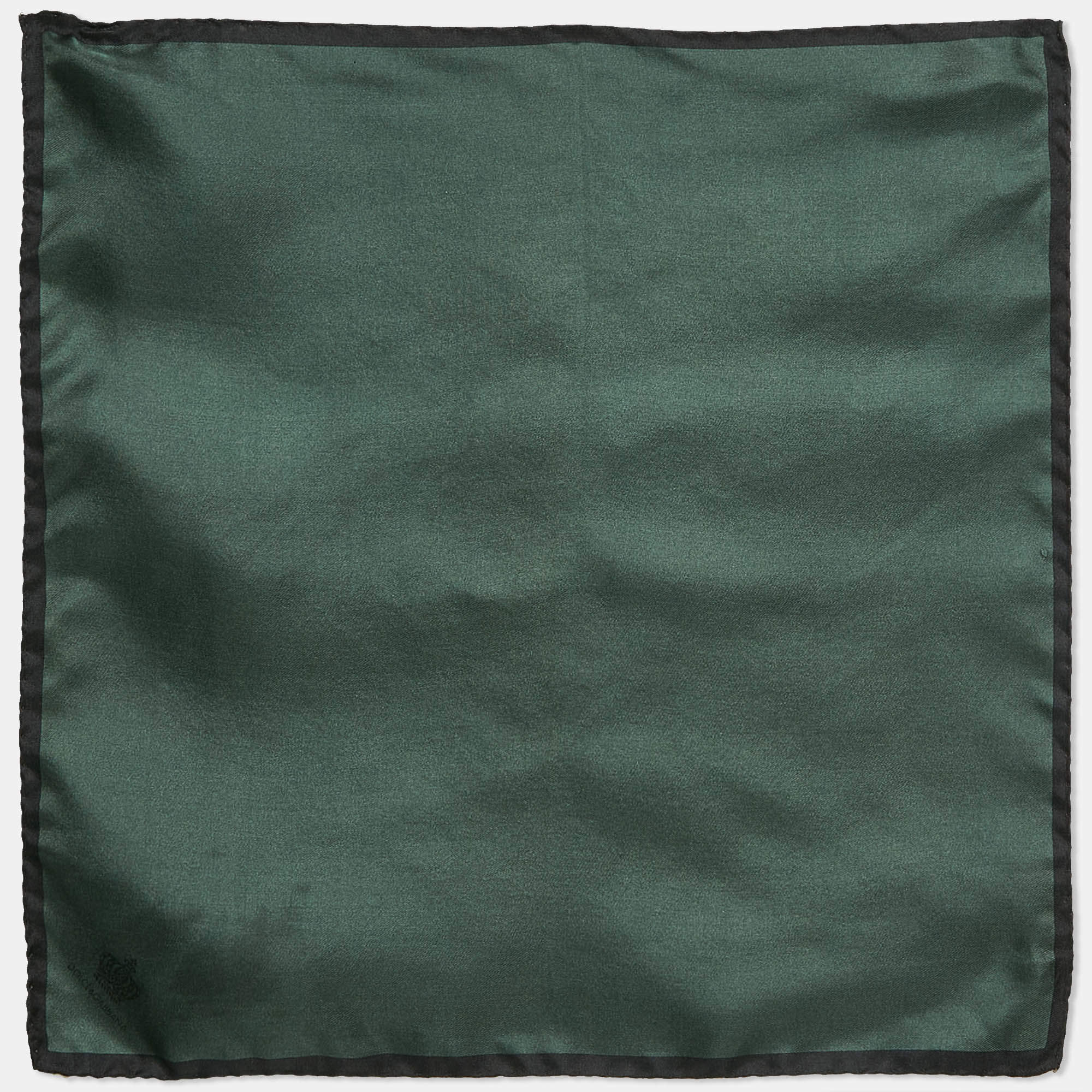 Dolce & Gabbana Green Silk Pocket Square 