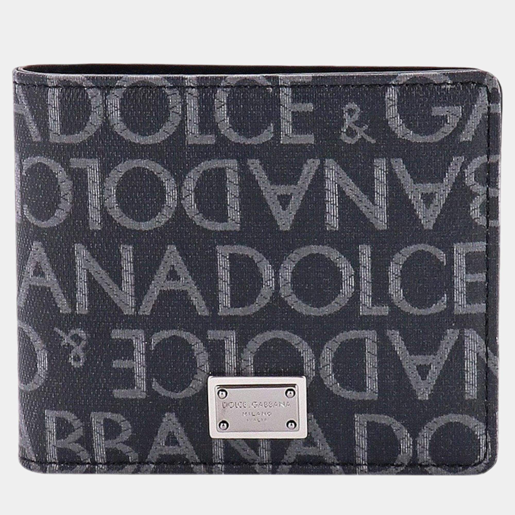 Dolce & Gabbana Black Canvas Wallet