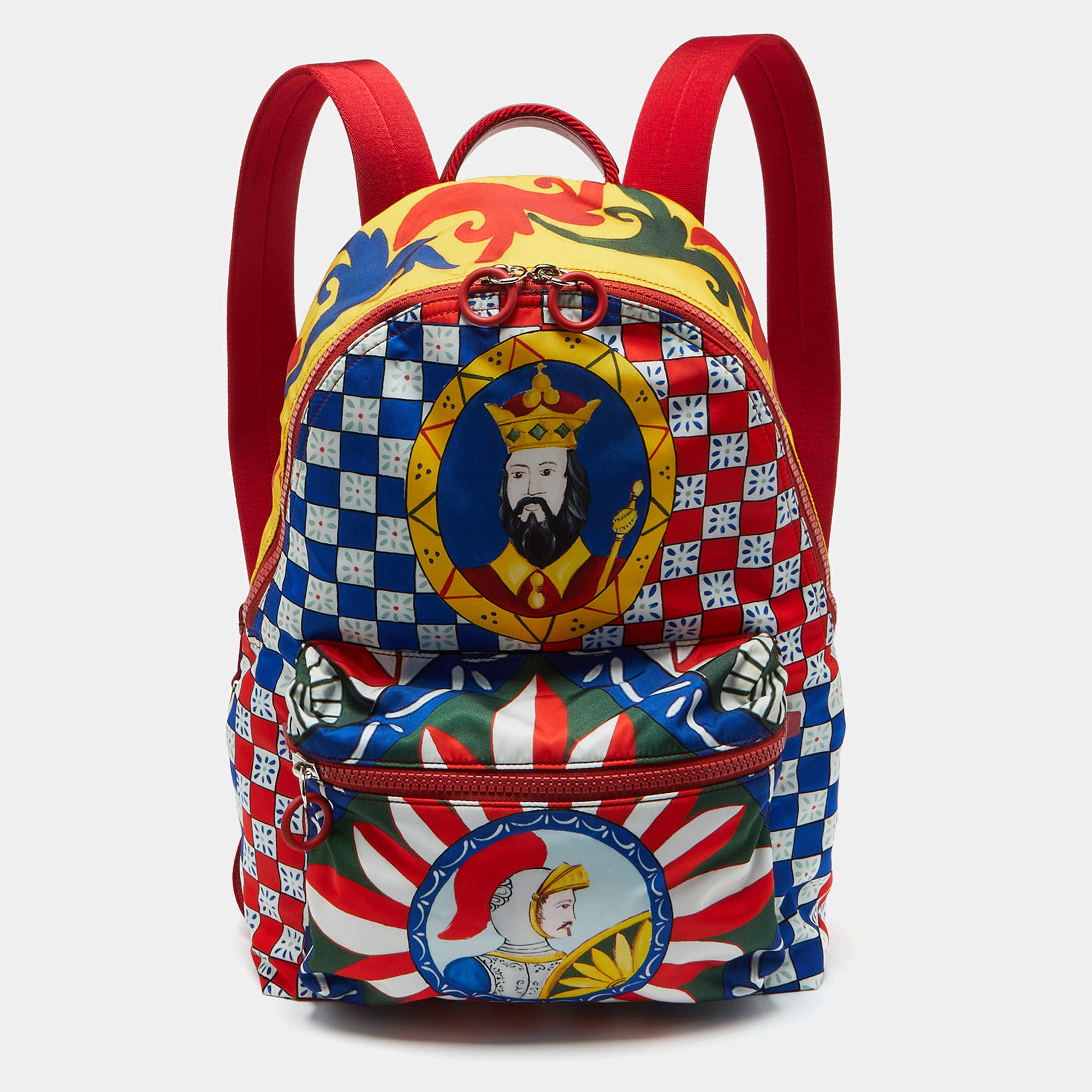 Dolce & Gabbana Multicolor Nylon Zaino Printed Backpack