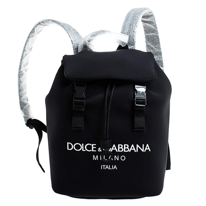 Dolce & Gabbana Black Neoprene Fabric Palermo Tecnico Backpack 