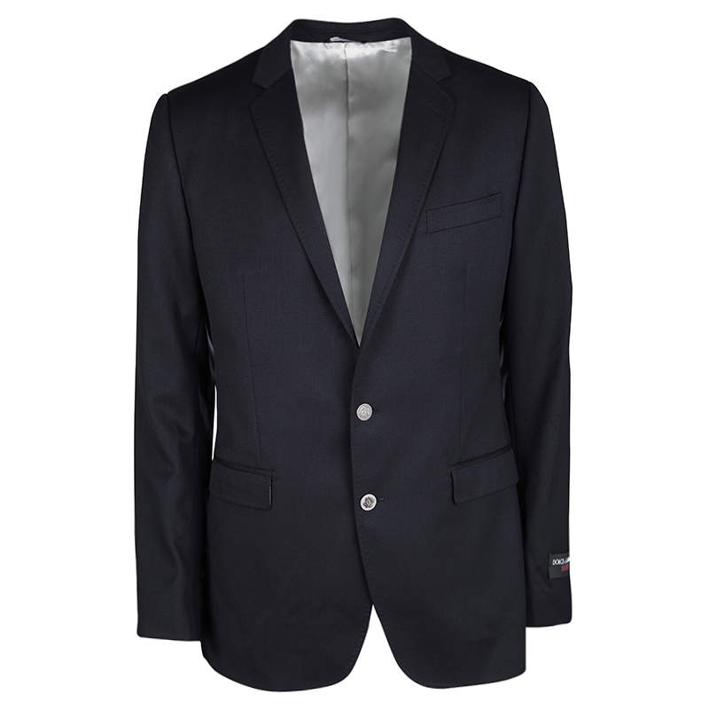 مملوكة مسبقًا Dolce & Gabbana Martini Navy Blue Wool Tailored Two Button Blazer XL