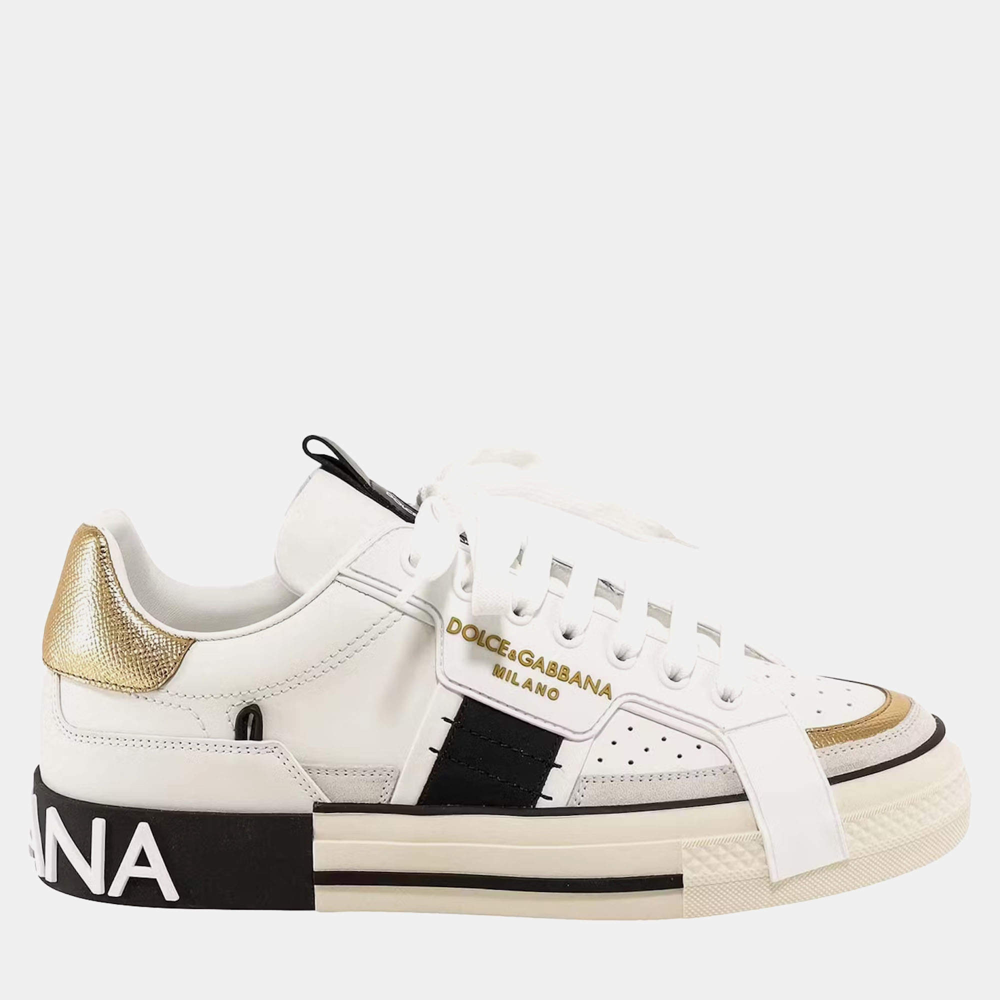 Dolce & Gabbana White Gold 2.Zero Sneakers EU 42