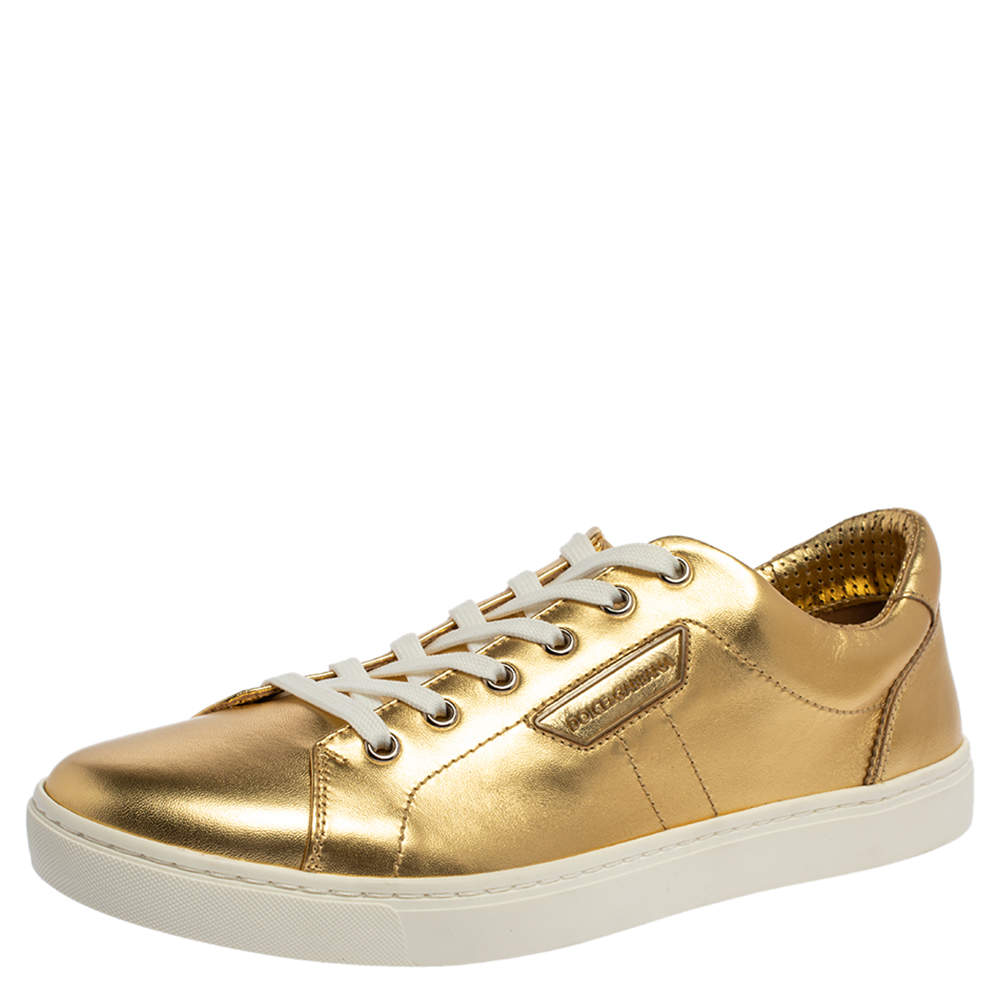 dolce gabbana gold sneakers