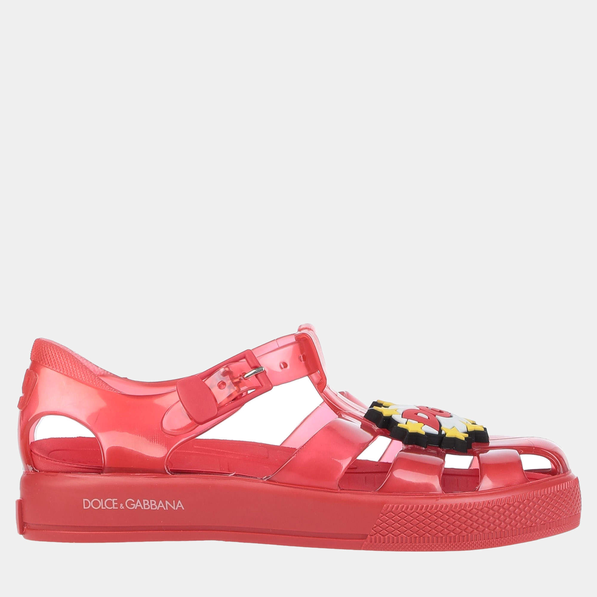 Dolce & Gabbana Red PVC Sandals 30