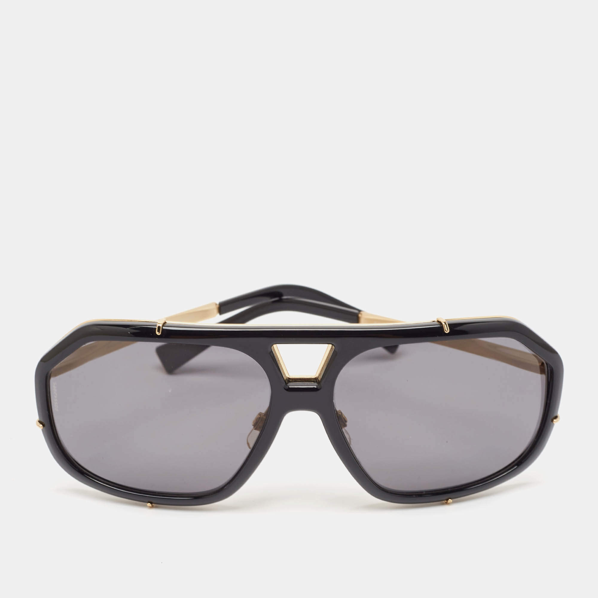 Dolce & Gabbana Black/Gold DG2167 Aviator Polarized Sunglasses