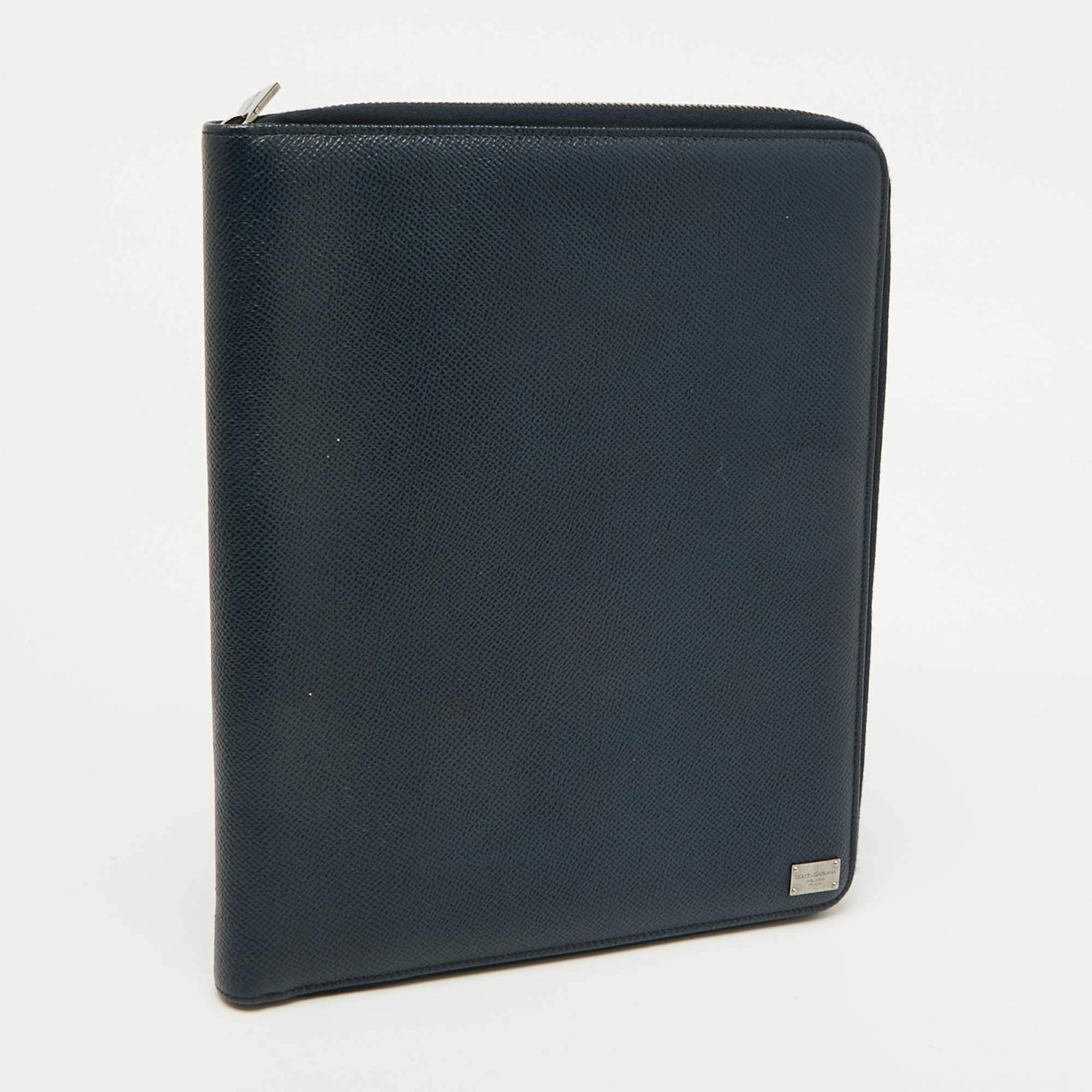 Dolce & Gabbana Navy Blue Leather Business Organizer Dolce