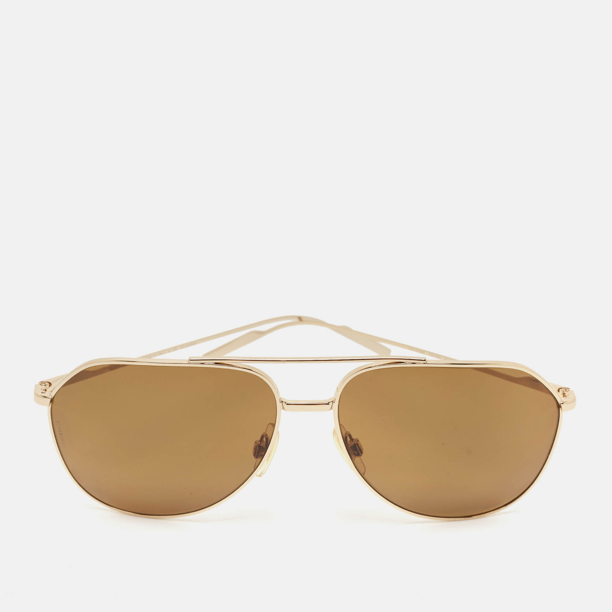 Dolce & Gabbana Brown/Gold DG 2166 Aviator Sunglasses