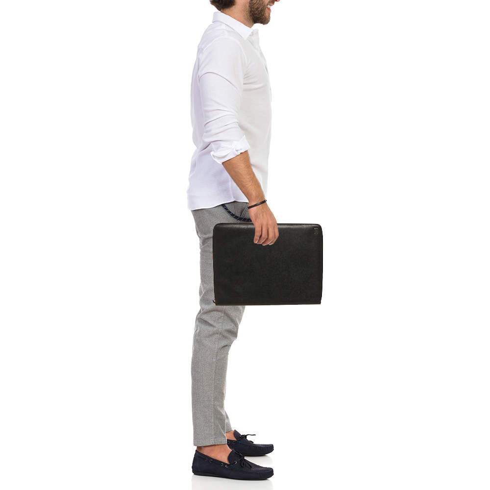 Brunello Cucinelli Brown Leather Zip Around iPad Case Brunello