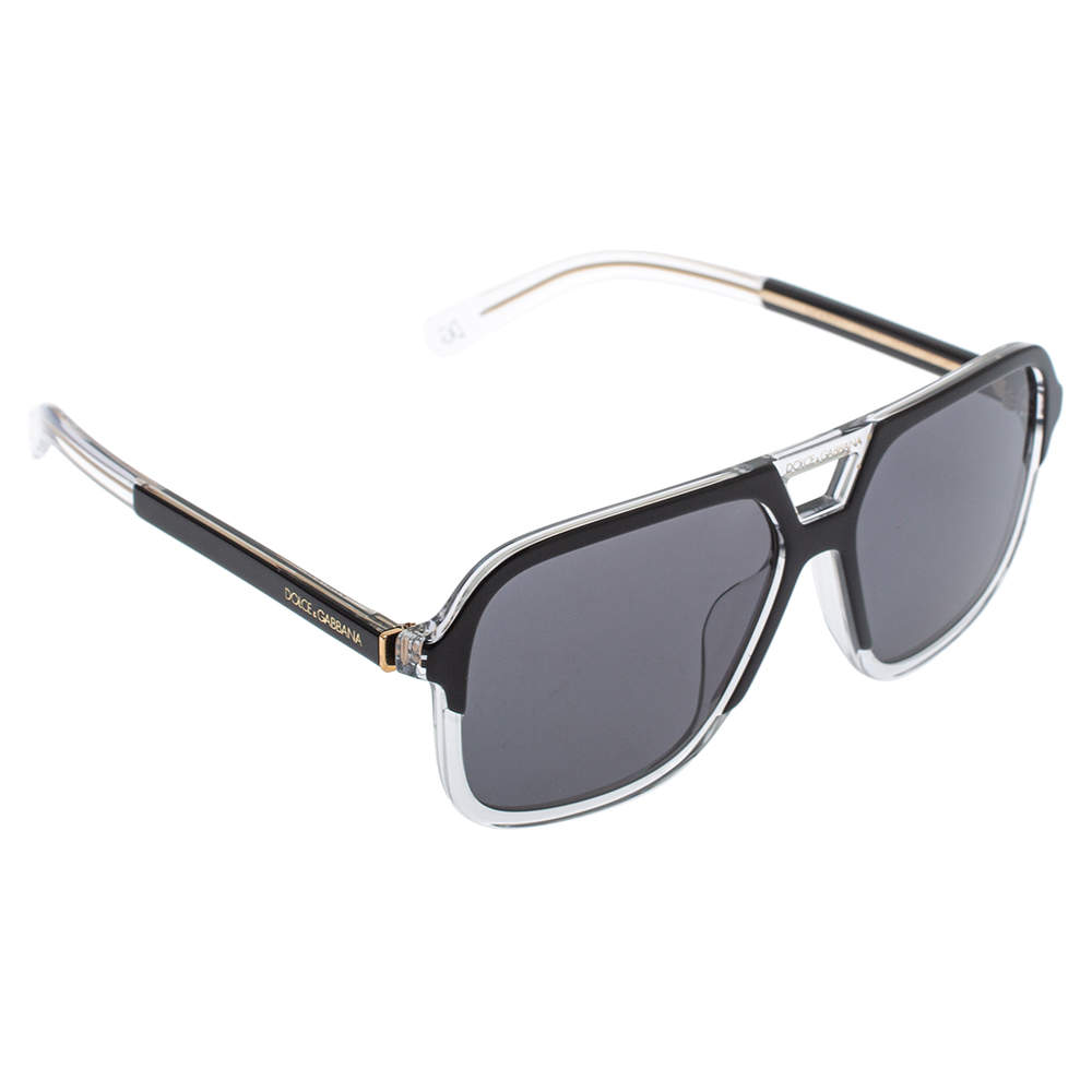 Dolce & Gabbana Black/ Grey Polarised DG 4354 - F Square Sunglasses
