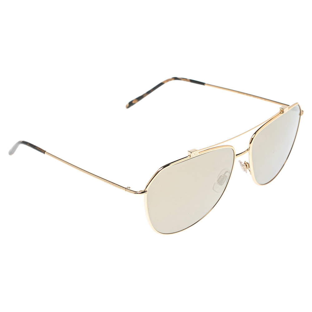 مملوكة مسبقًا نظارة شمسية دولتشي أند غابانا DG2190 بيلوت عاكسة ذهبي / ذهبي