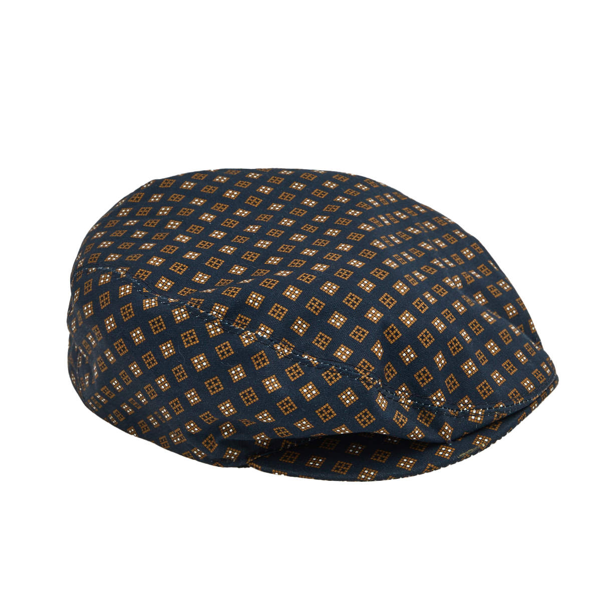 Dolce & Gabbana Blue Cube Motif Print Flat Cap