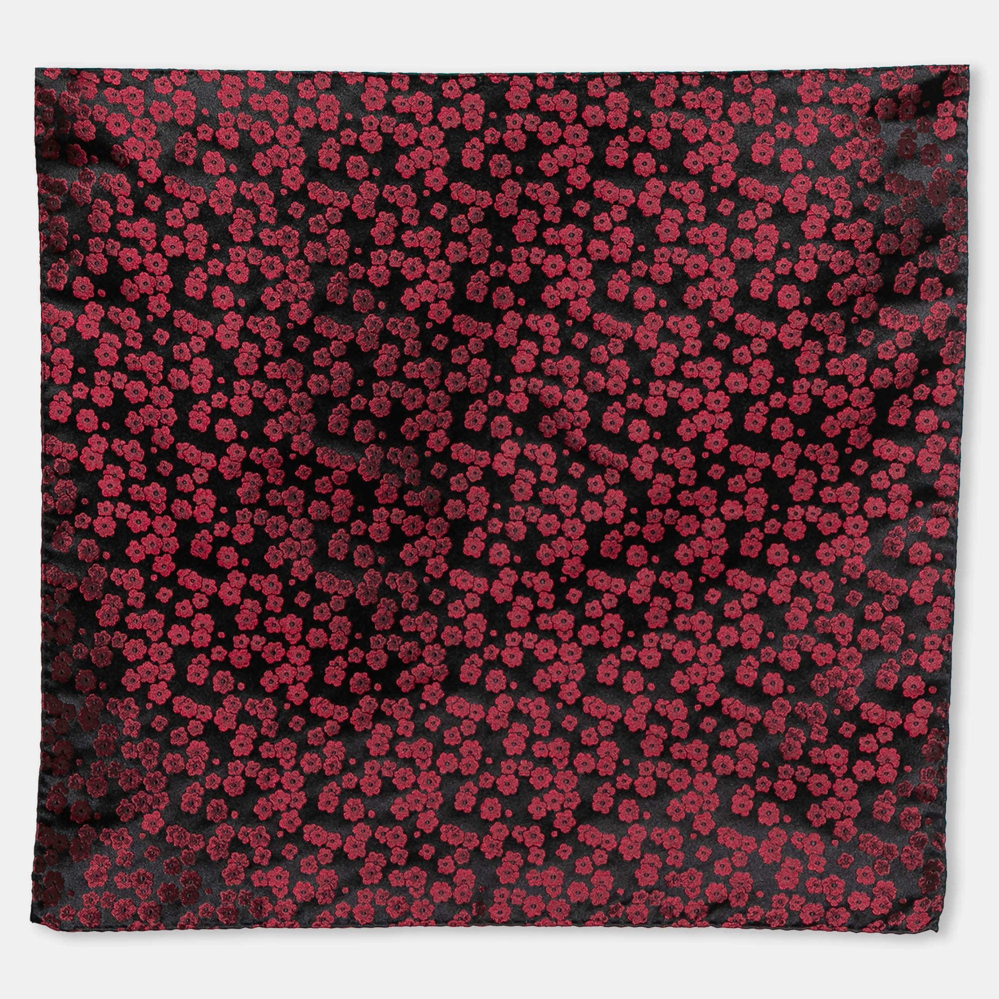 Pre Owned منديل جيب دولتشي أند غابانا حرير جاكار مورد ثنائي اللون