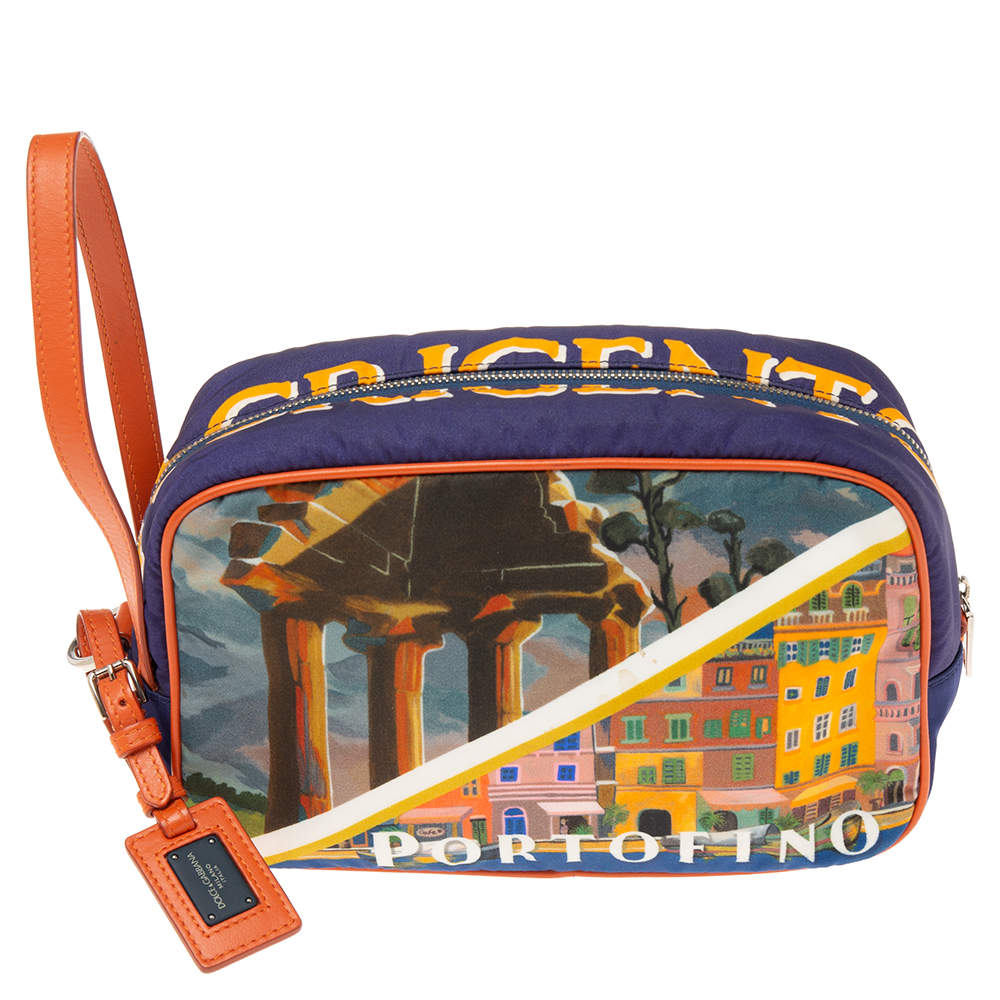 Dolce & Gabbana Multicolor Graffiti Printed Nylon Pouch 