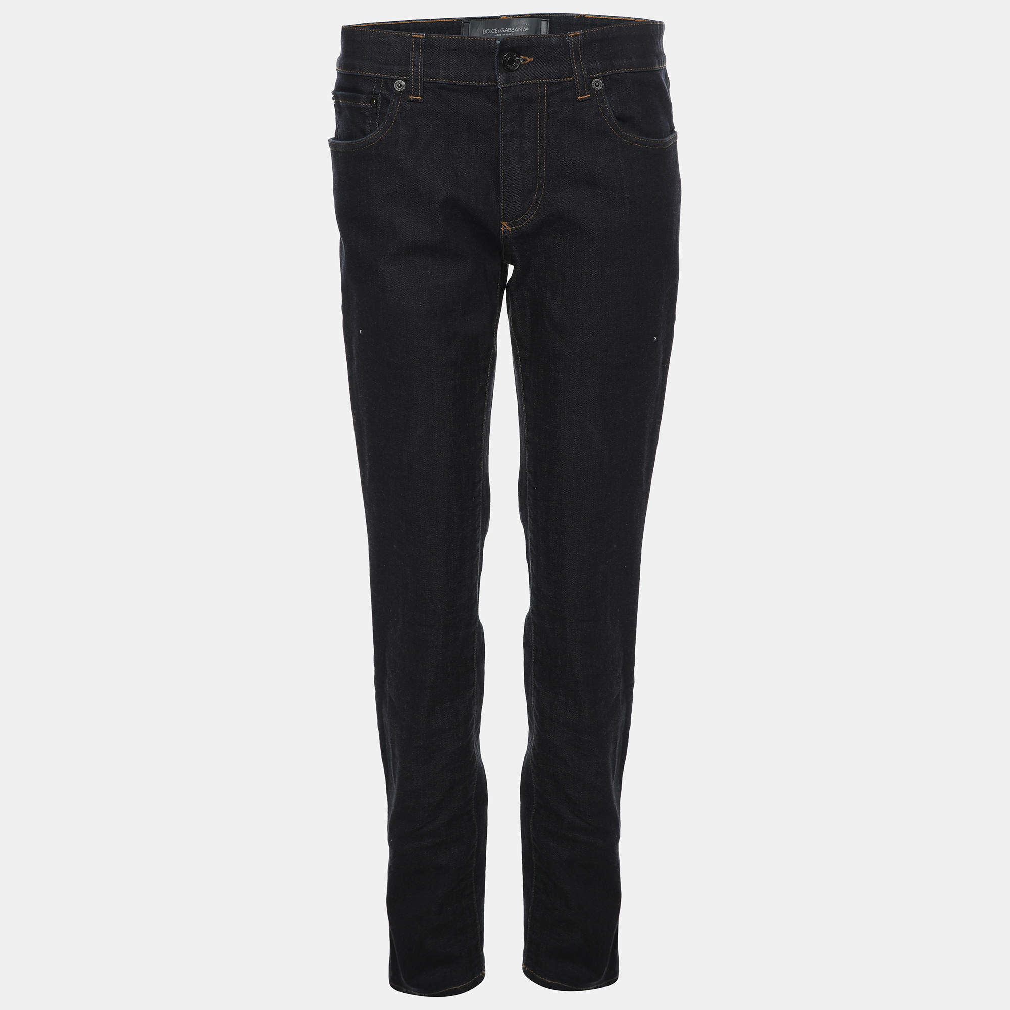 Dolce and Gabbana Dark Blue Denim Stretch Jeans S