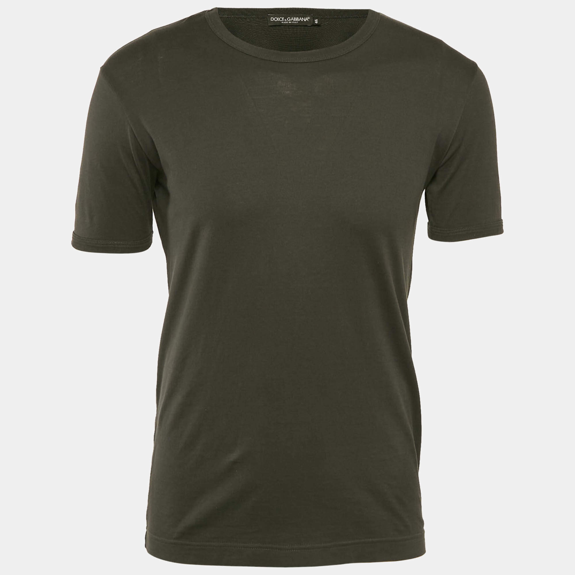 Pre Owned Dolce & Gabbana Dark Grey Jersey Crew Neck T-Shirt S