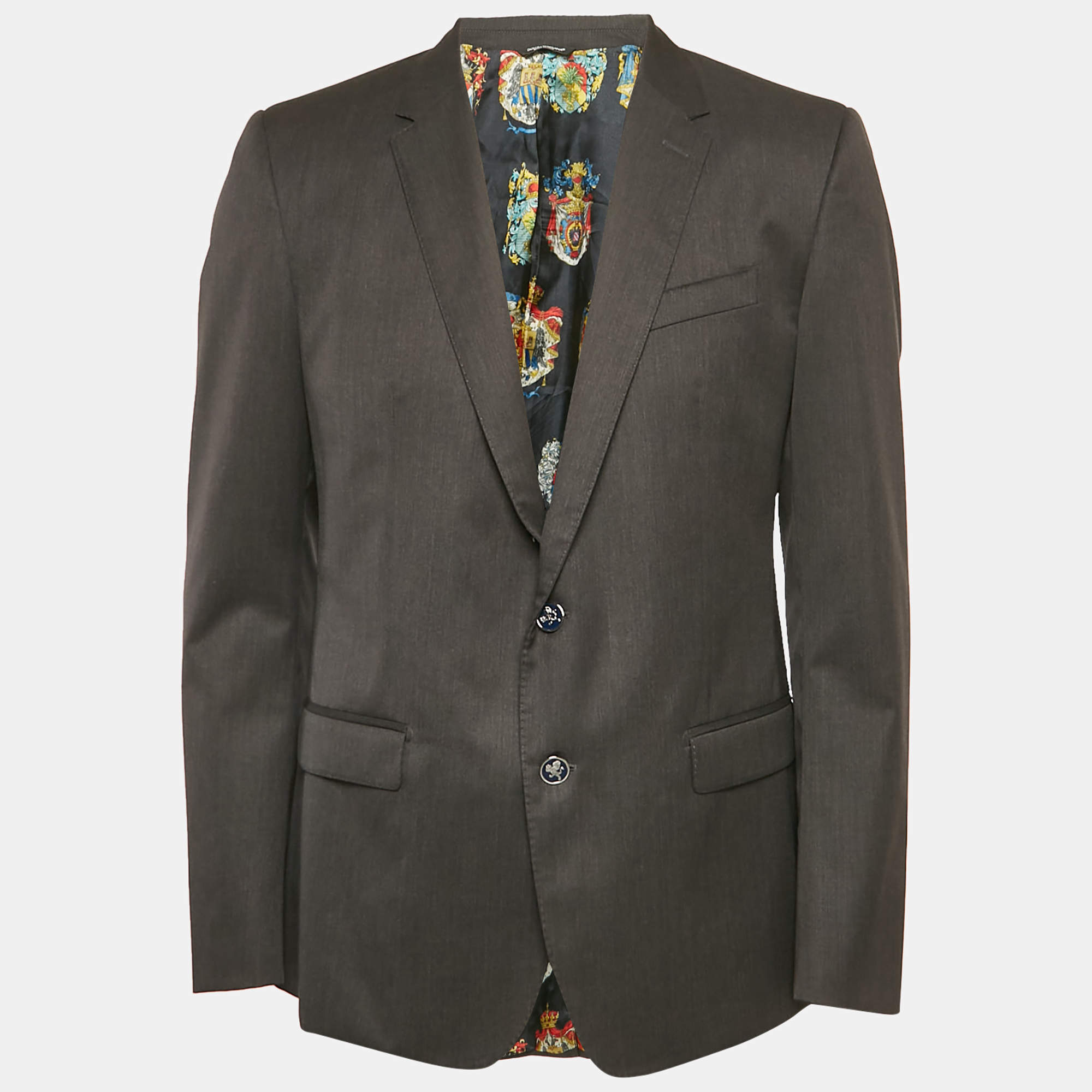 Pre Owned Dolce & Gabbana Black Wool Single Breasted Tailored Martini Blazer XL