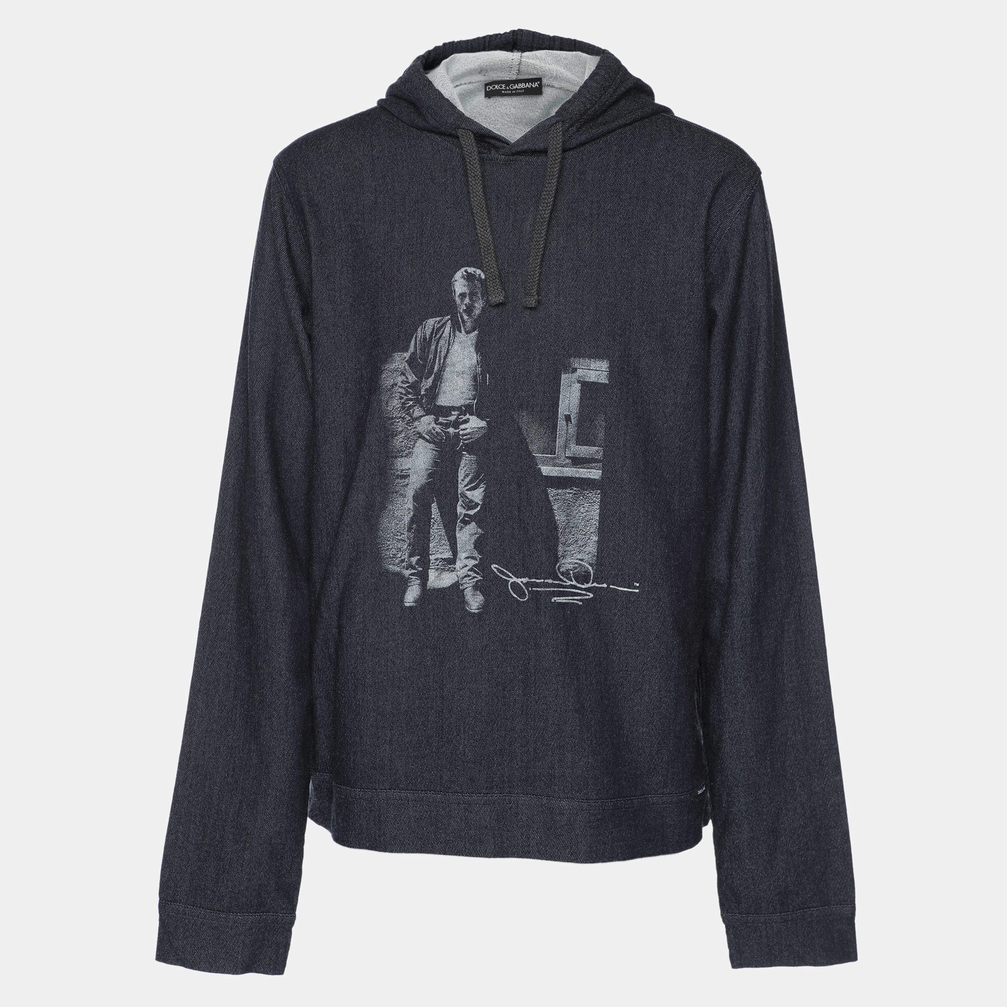 Dolce & Gabbana Blue Cotton James Dean Sweatshirt XXXL