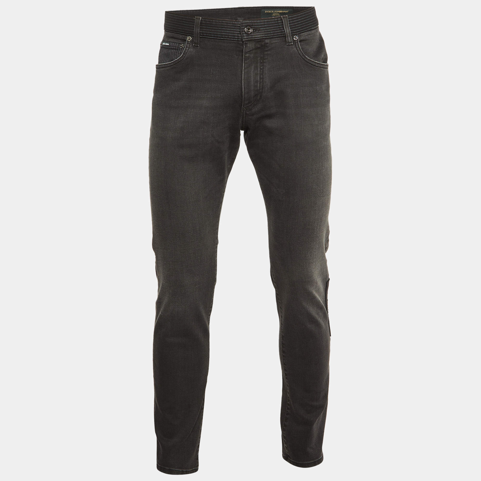 Dolce & Gabbana Dark Grey Denim Slim Jeans L Waist 34" 