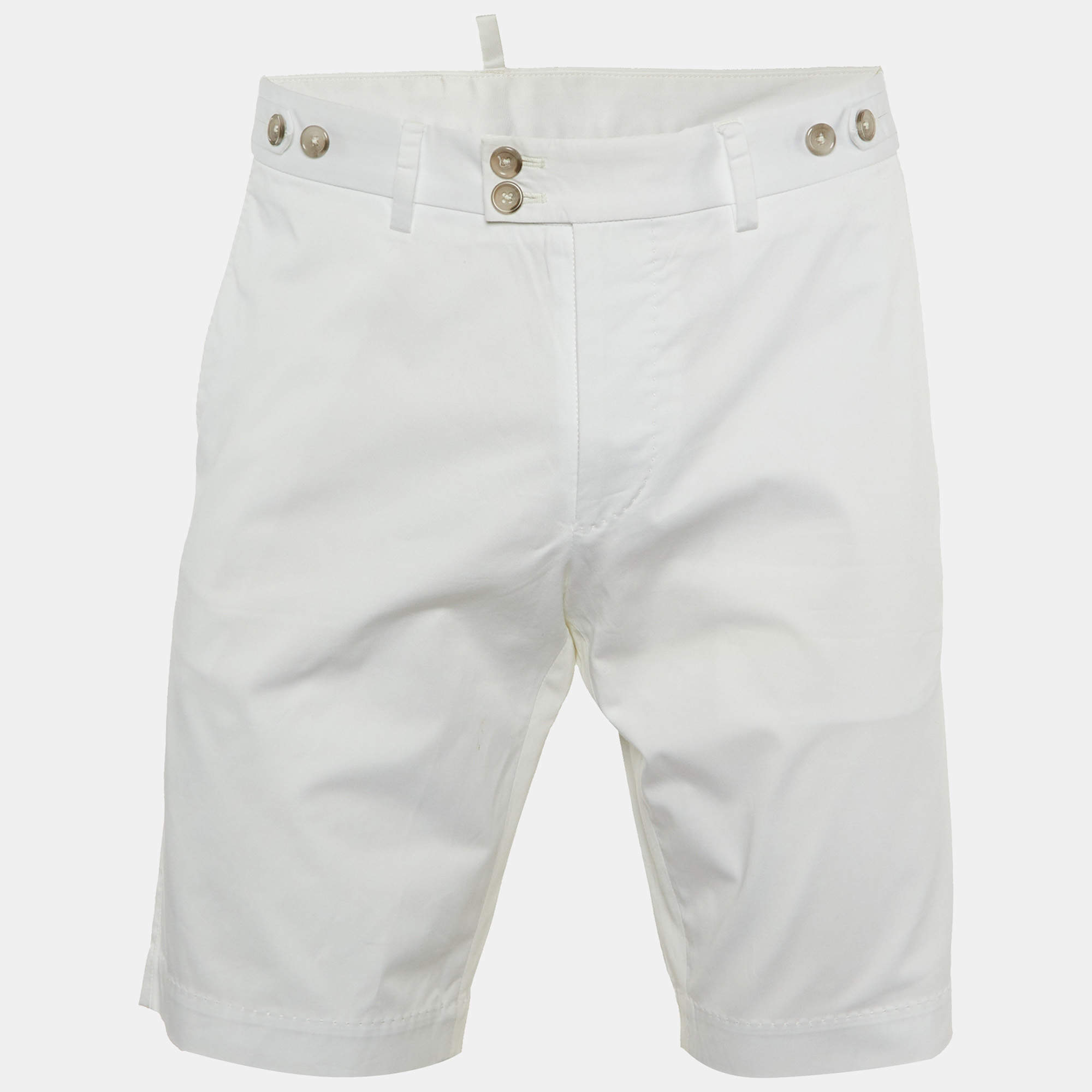 Dolce & Gabbana White Cotton Bermuda Shorts L