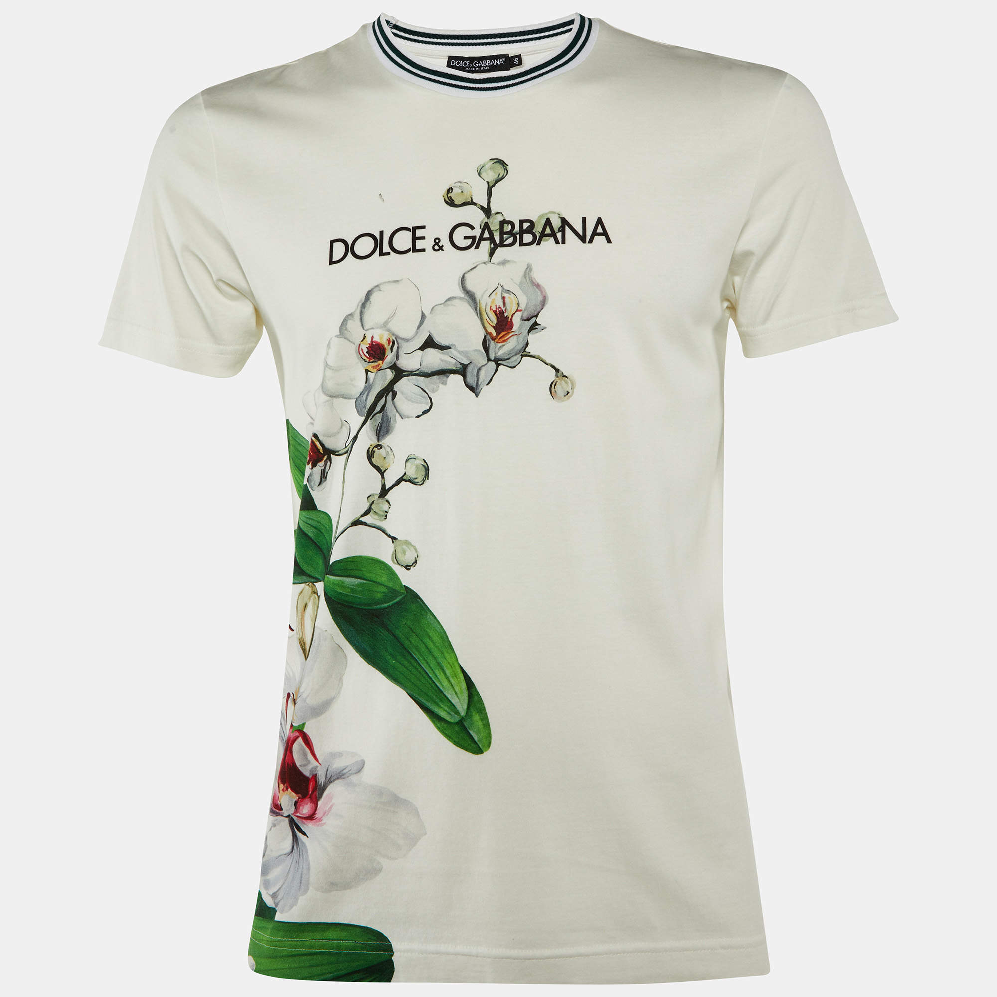 Pre Owned Dolce & Gabbana Multicolor Printed Cotton Crew Neck T-Shirt S