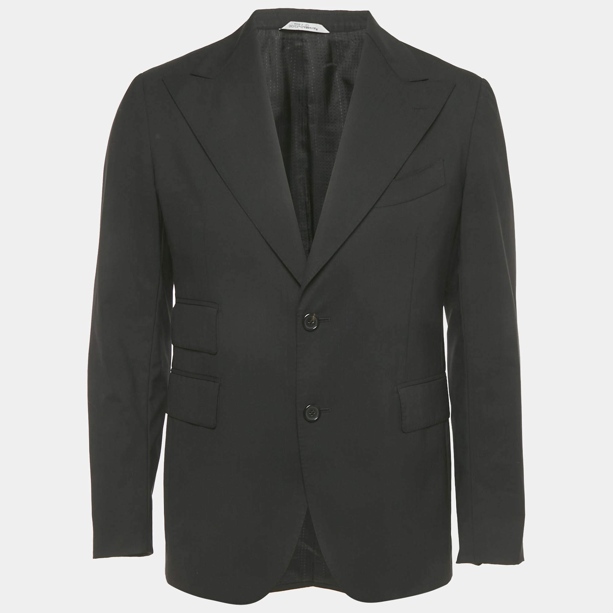 Pre Owned Dolce & Gabbana Black Wool Tailored Blazer M