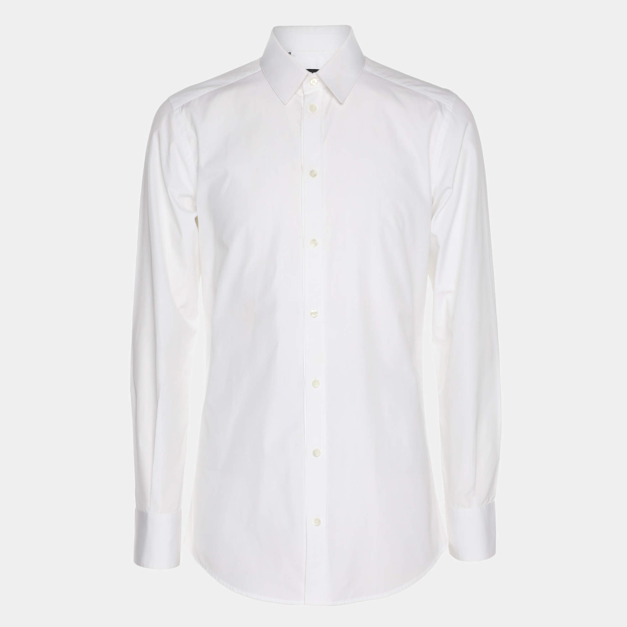 Pre Owned Dolce & Gabbana White Cotton Long Sleeve Shirt S