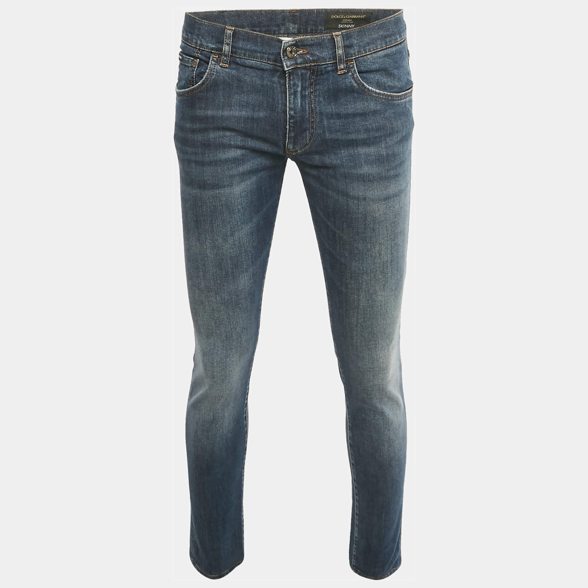 مملوكة مسبقًا Dolce & Gabbana Blue Denim Skinny Fit Jeans M/Waist 32"