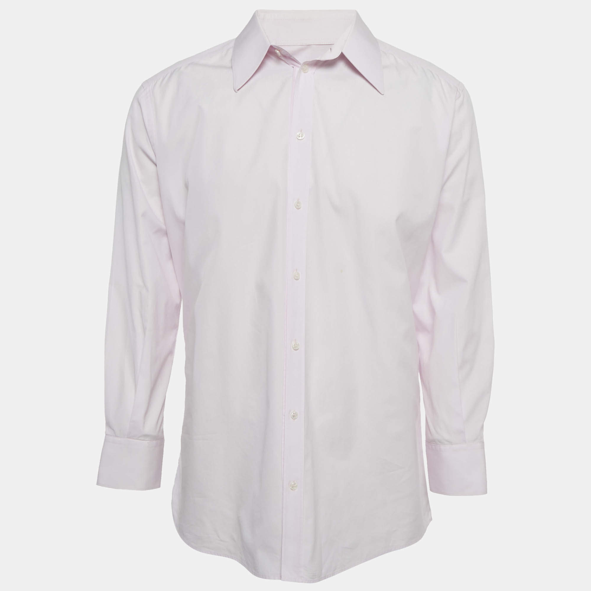 مملوكة مسبقًا Dolce & Gabbana Pink Cotton Martini Shirt XXL