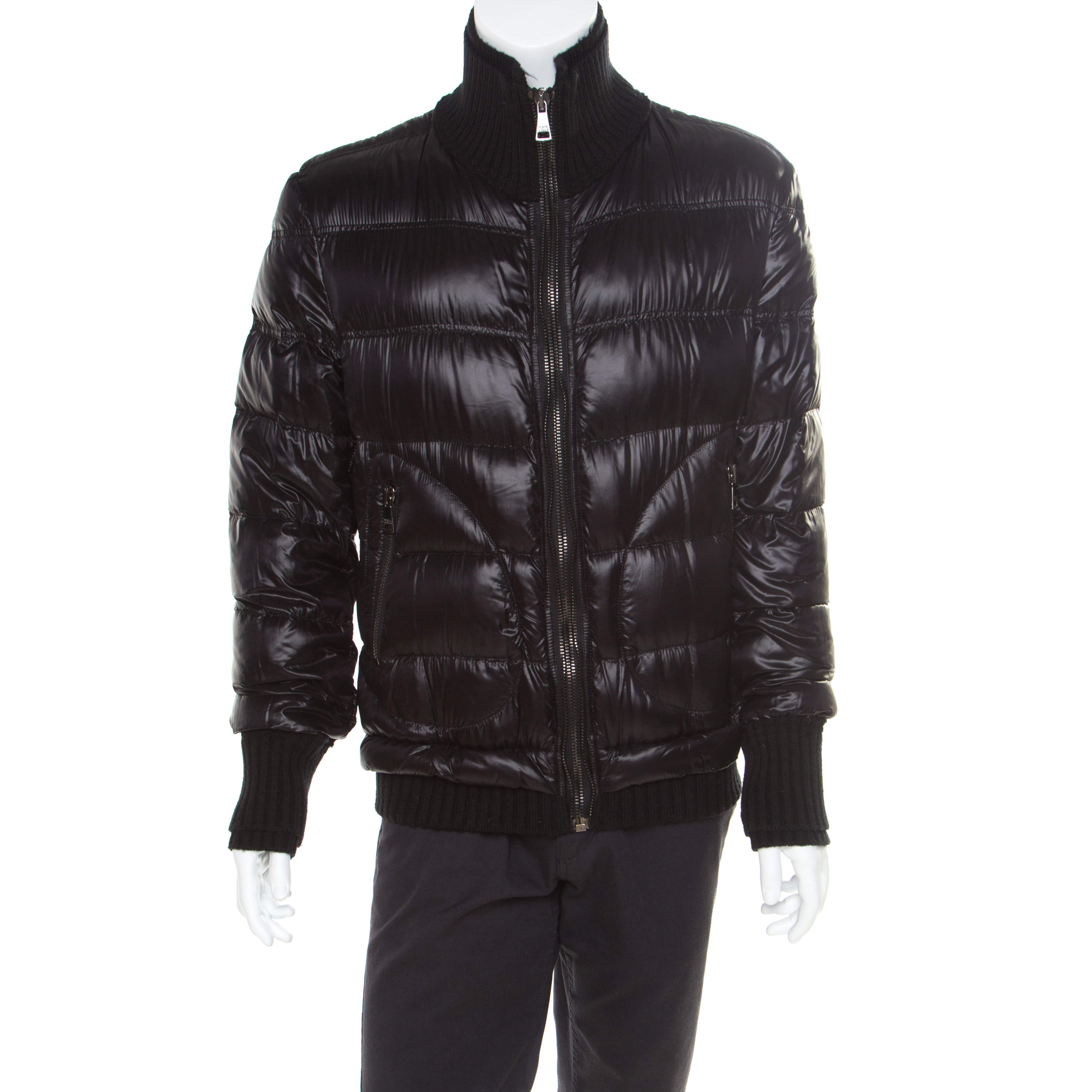 dolce and gabbana quilted bomber jacket
