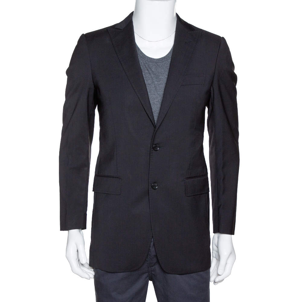 Pre Owned Dolce & Gabbana Black Wool Tailored Jacket XS